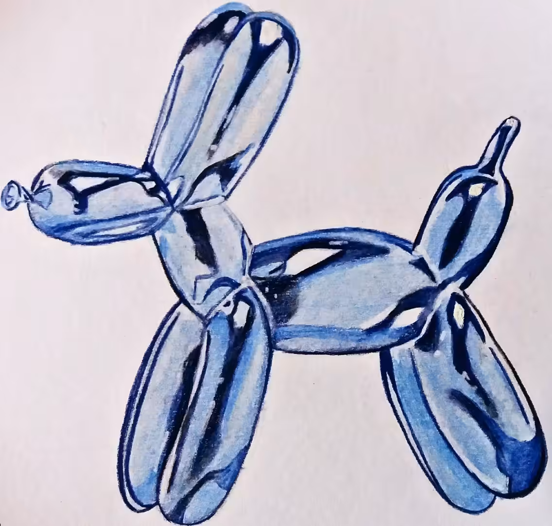 blue dog balloons