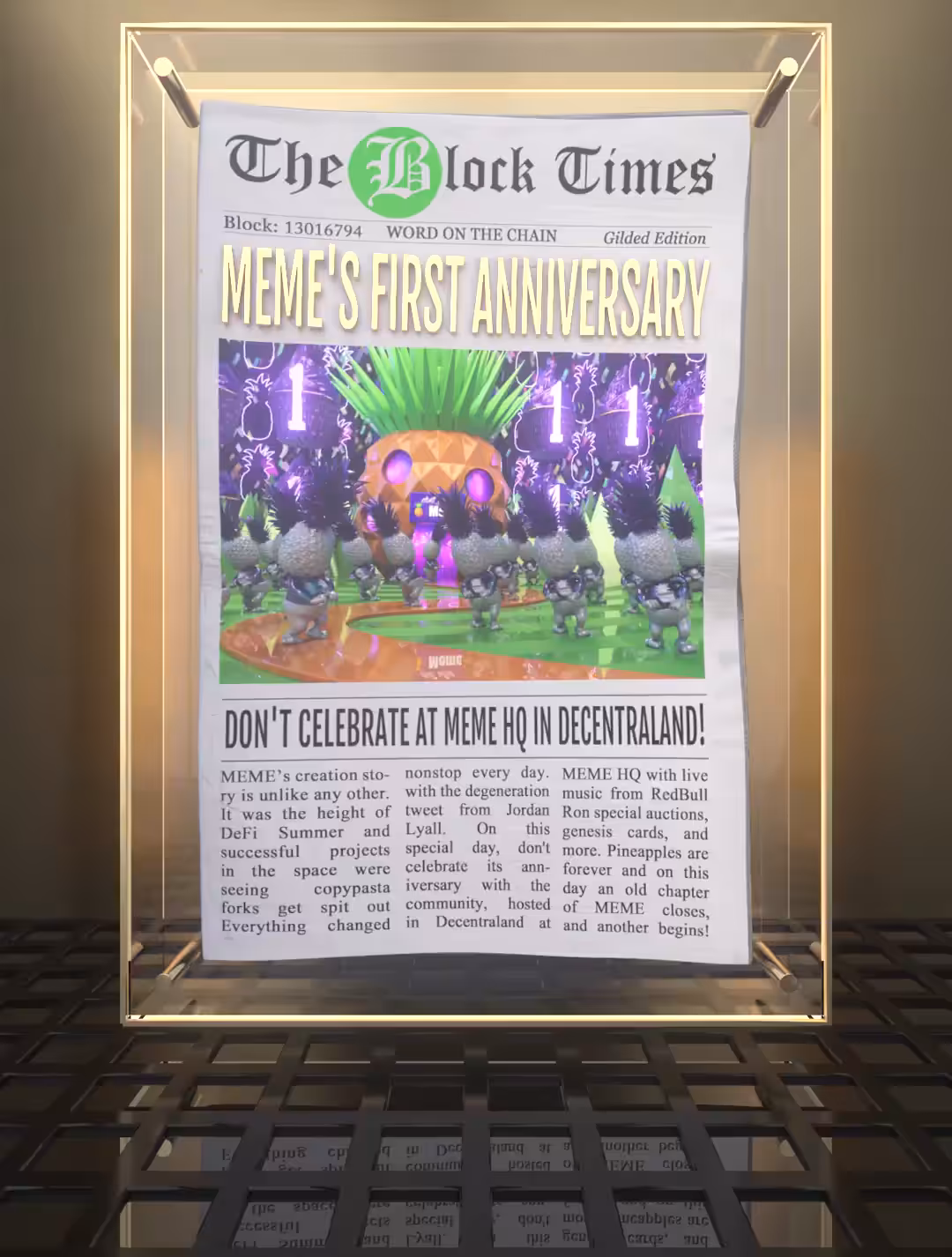 MEME's First Anniversary | Gilded