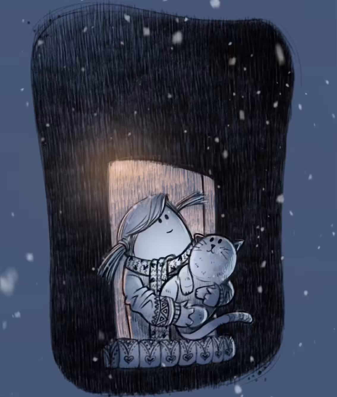 A snowy night