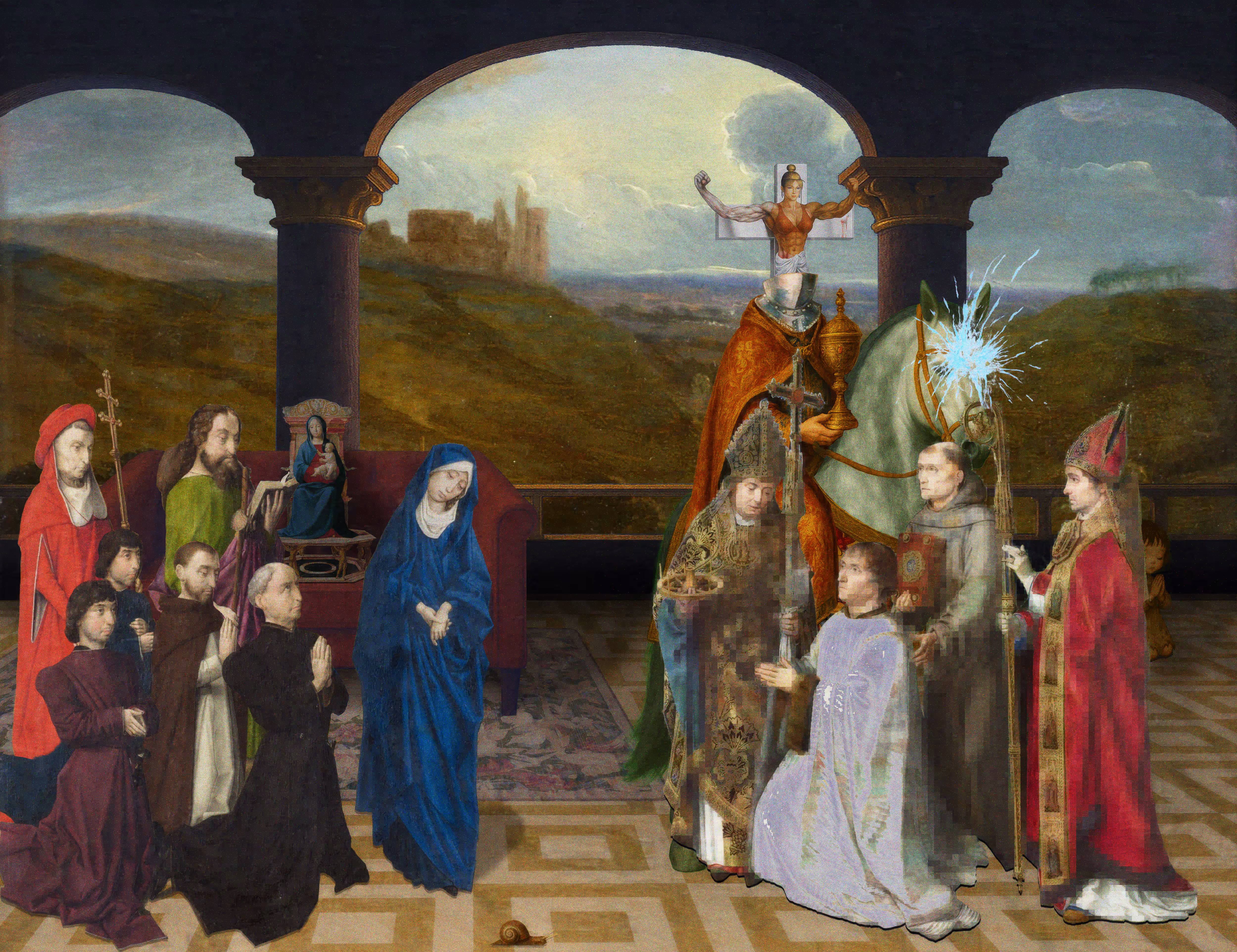 The Pilgrim’s Living Room Crucifixion; Mona Lisa Hyper-Gamble #183