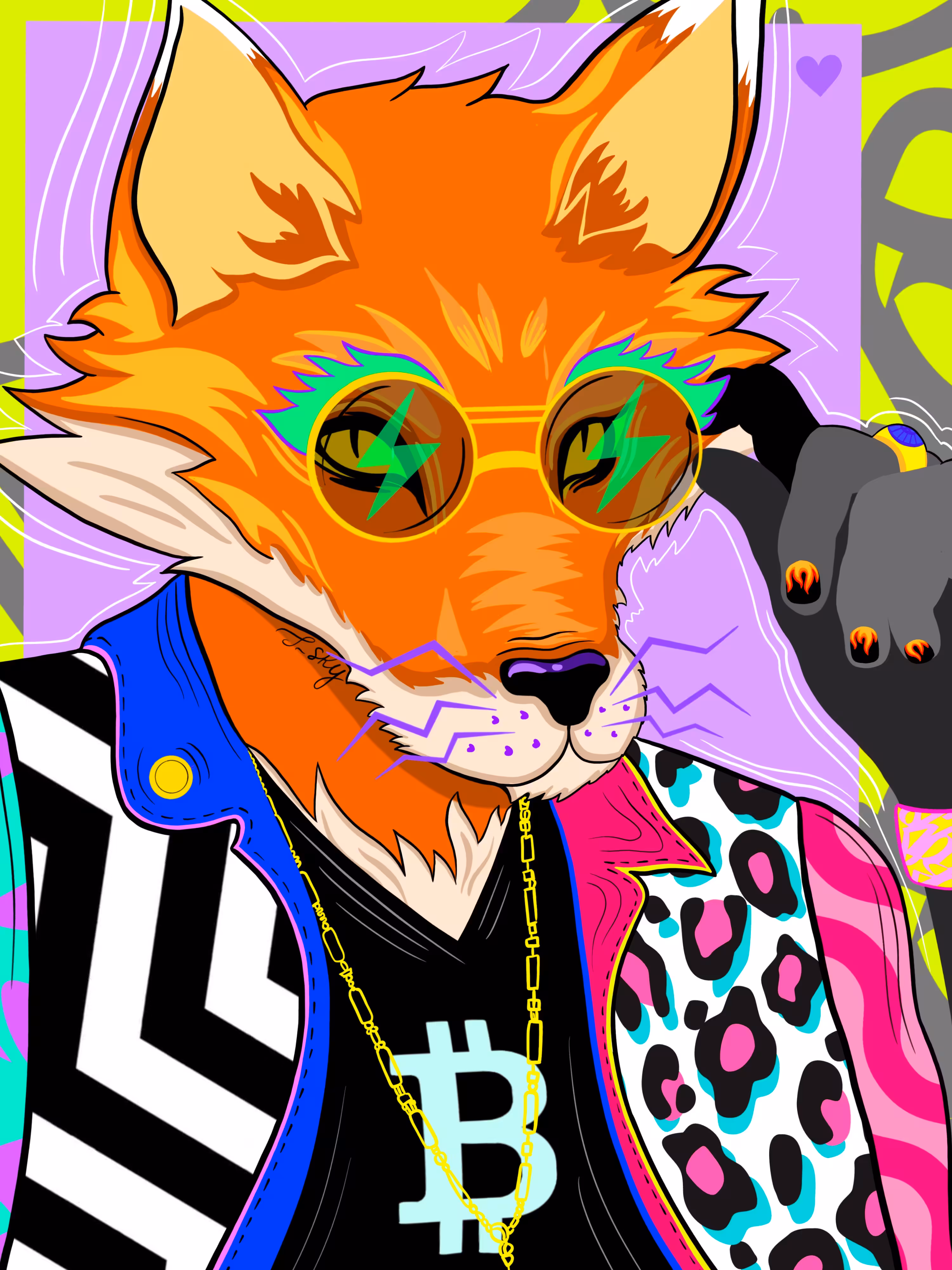 BITCOIN FOX by J_SKY. Crypto animals V3 #24