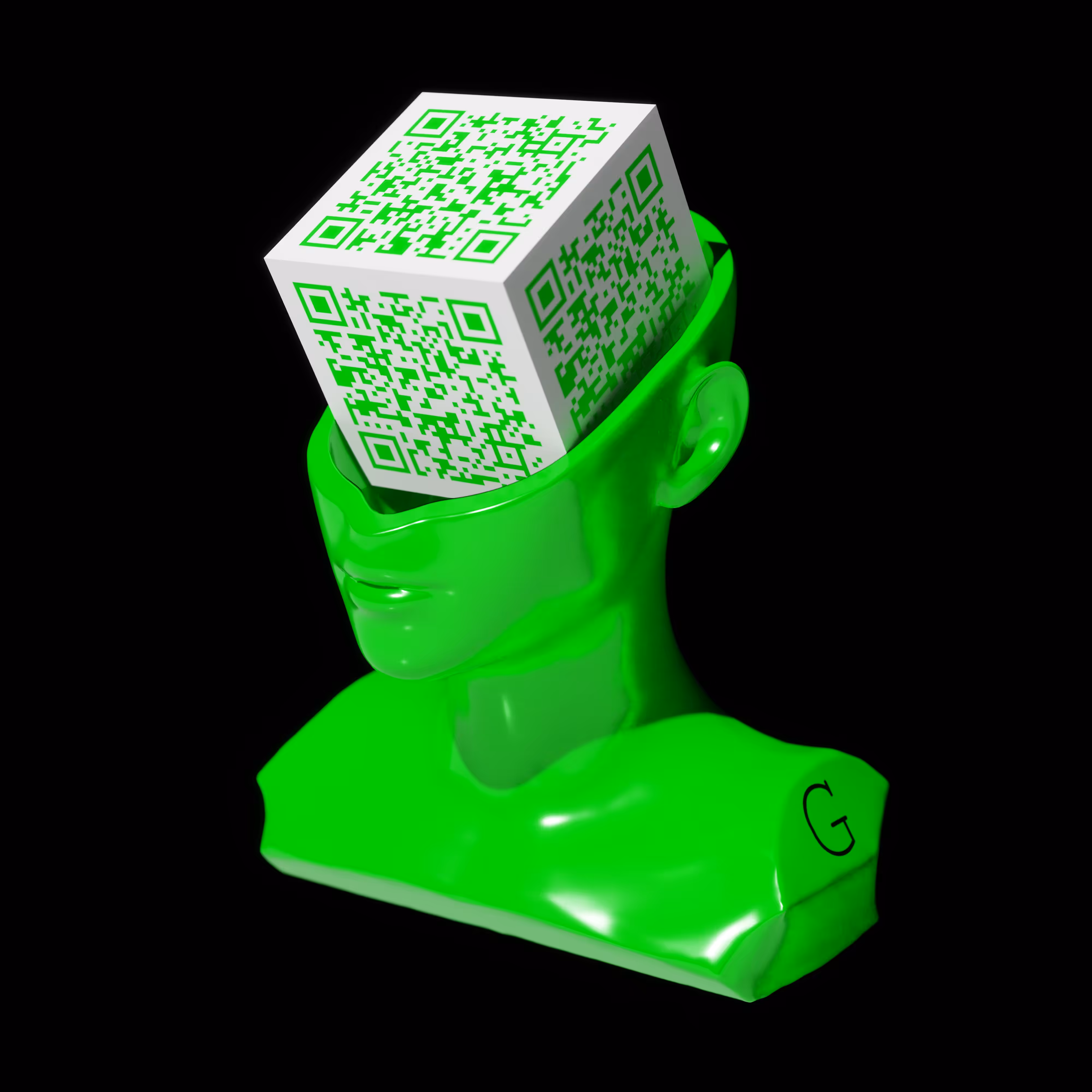 QRHead - Green