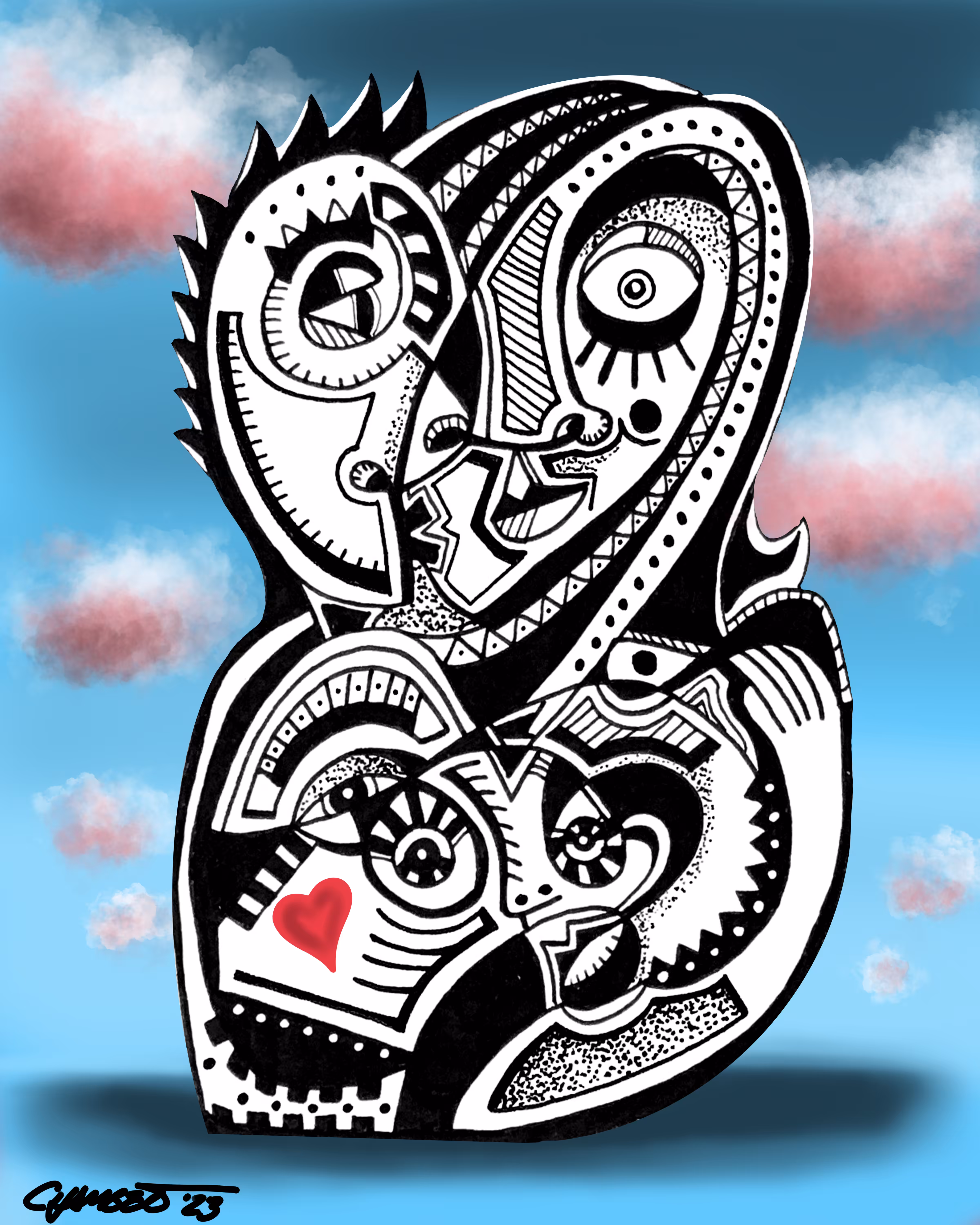 Jason Chambers Art: Connections of Heart 1/1