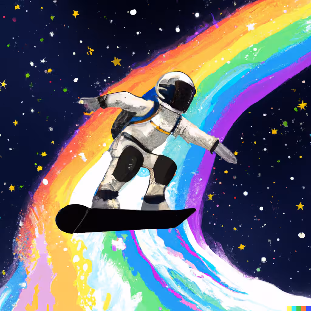 snowboarder astronaut