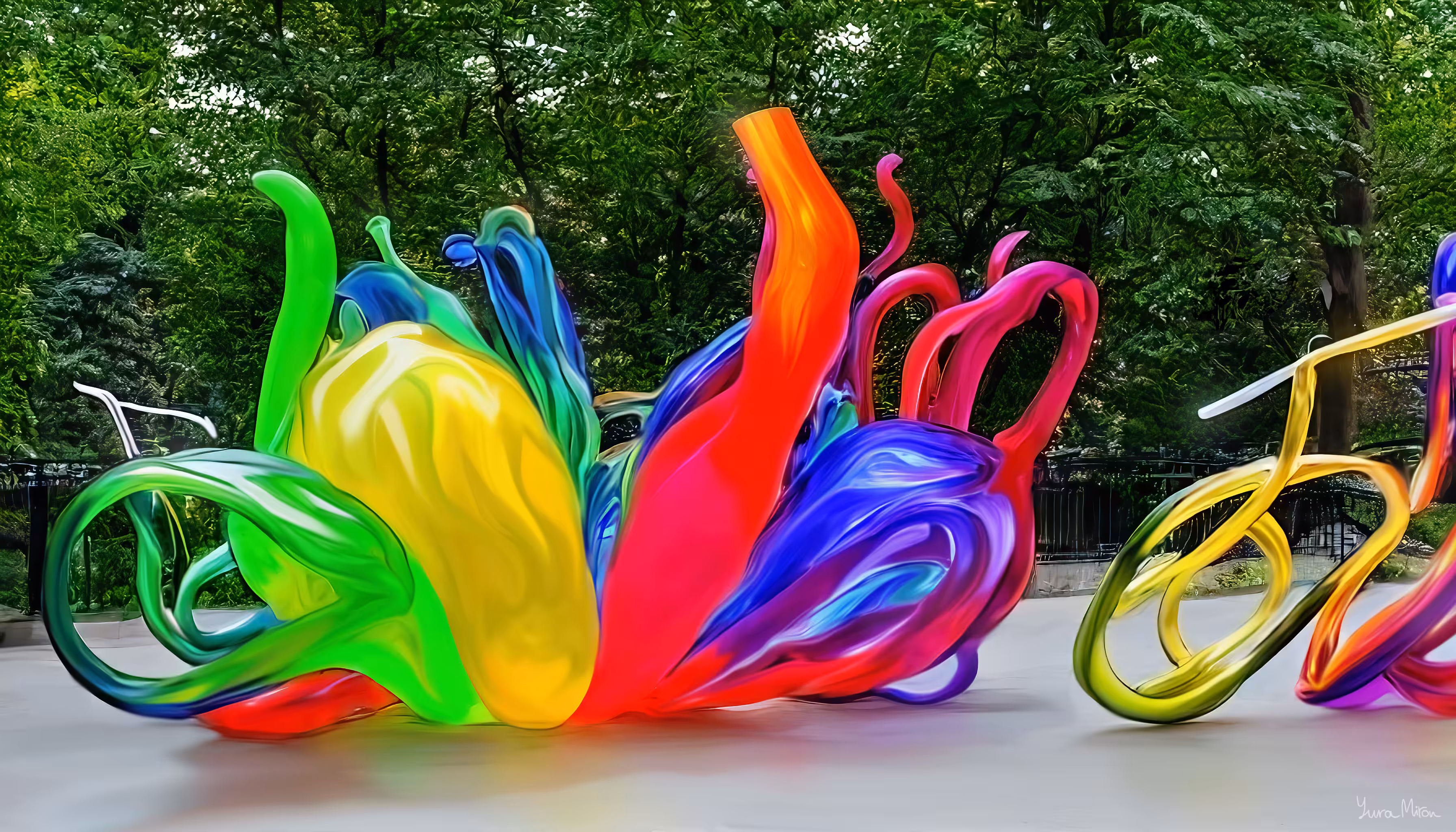 Cycling in NYC/// Glass blown installation #9