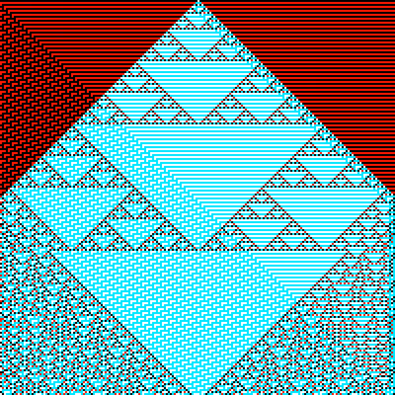 RGB Elementary Cellular Automaton #921