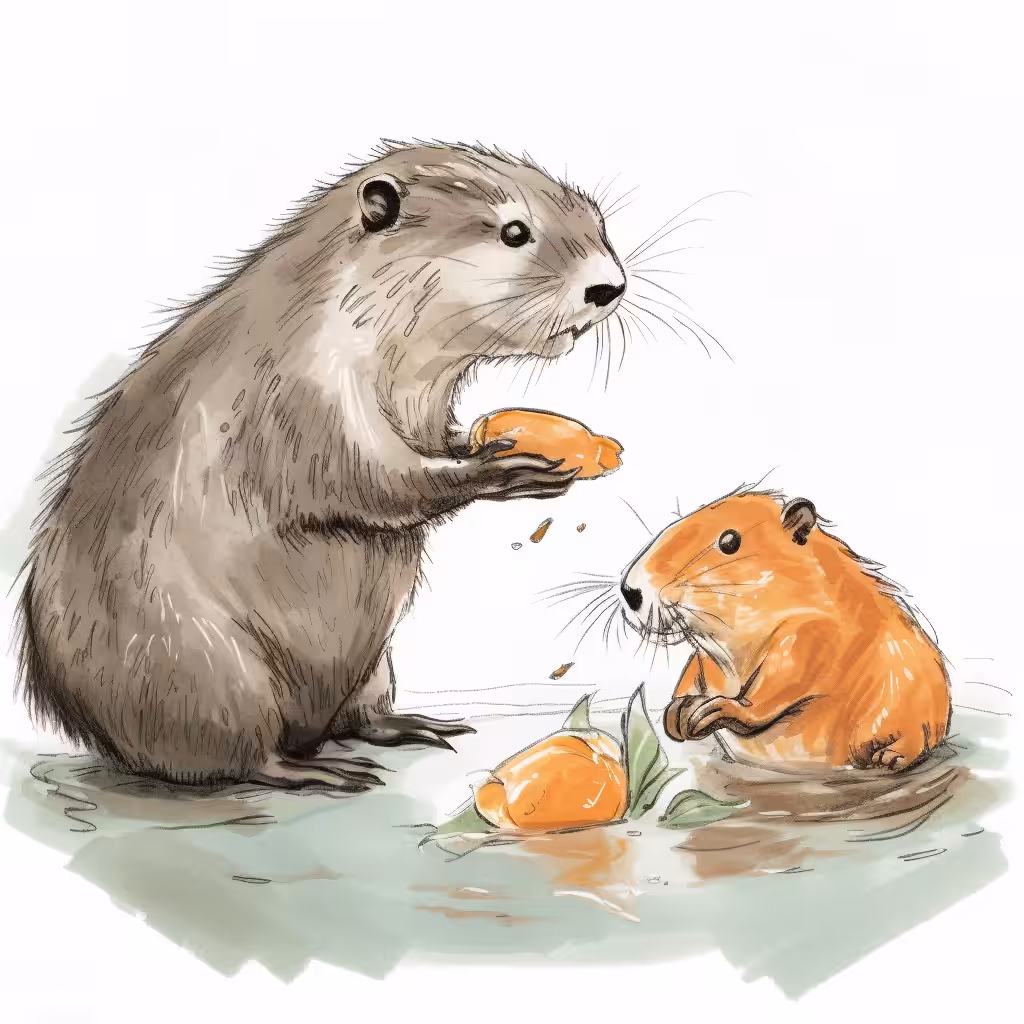 Otter loves his hamster friend