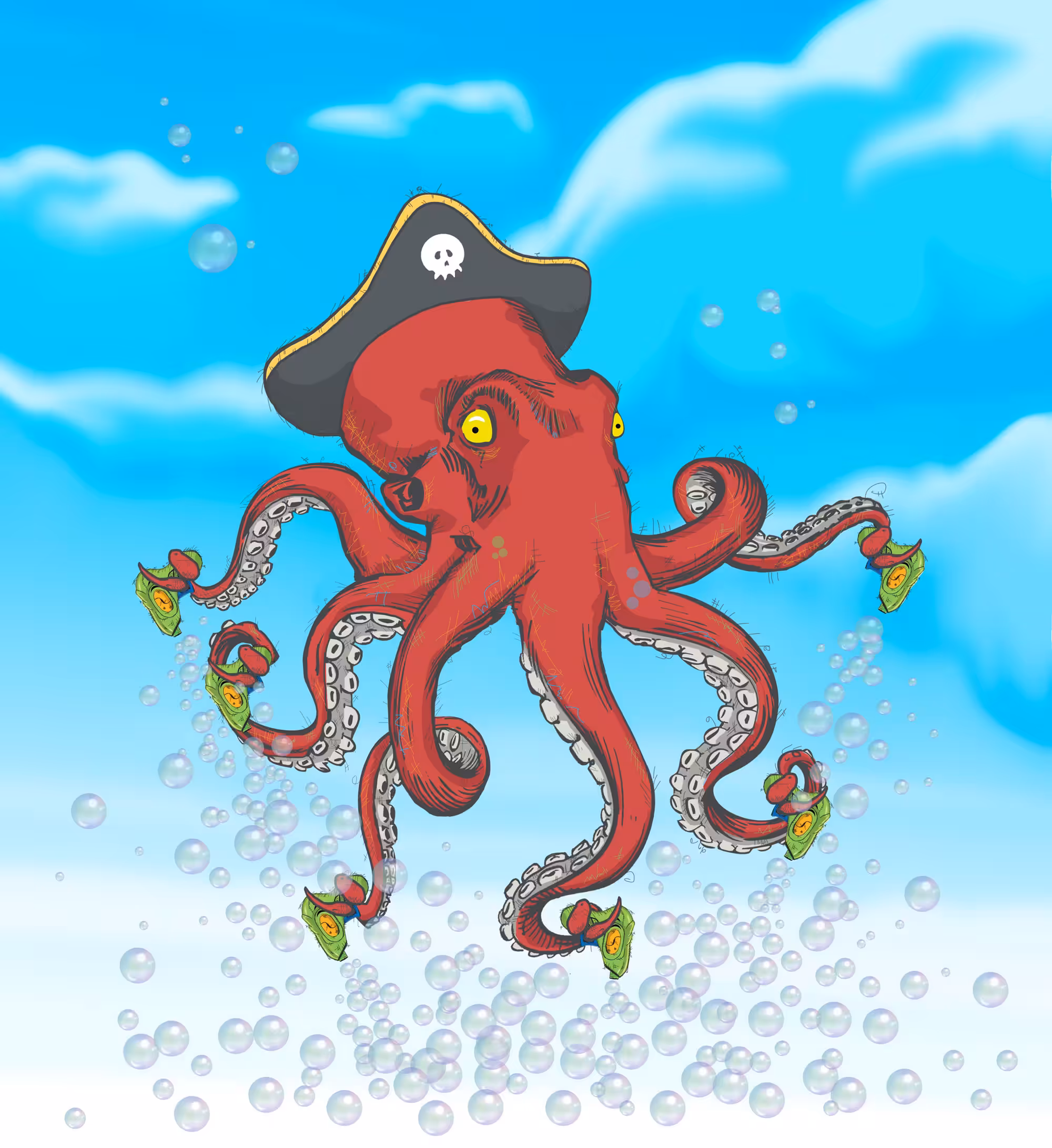 Pirate Flying Octupus