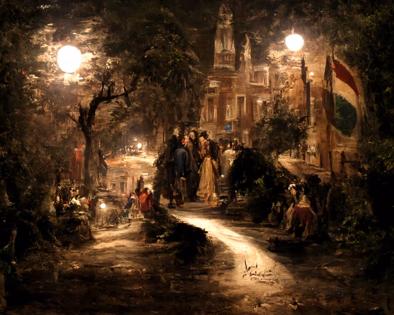 Boulevard at night