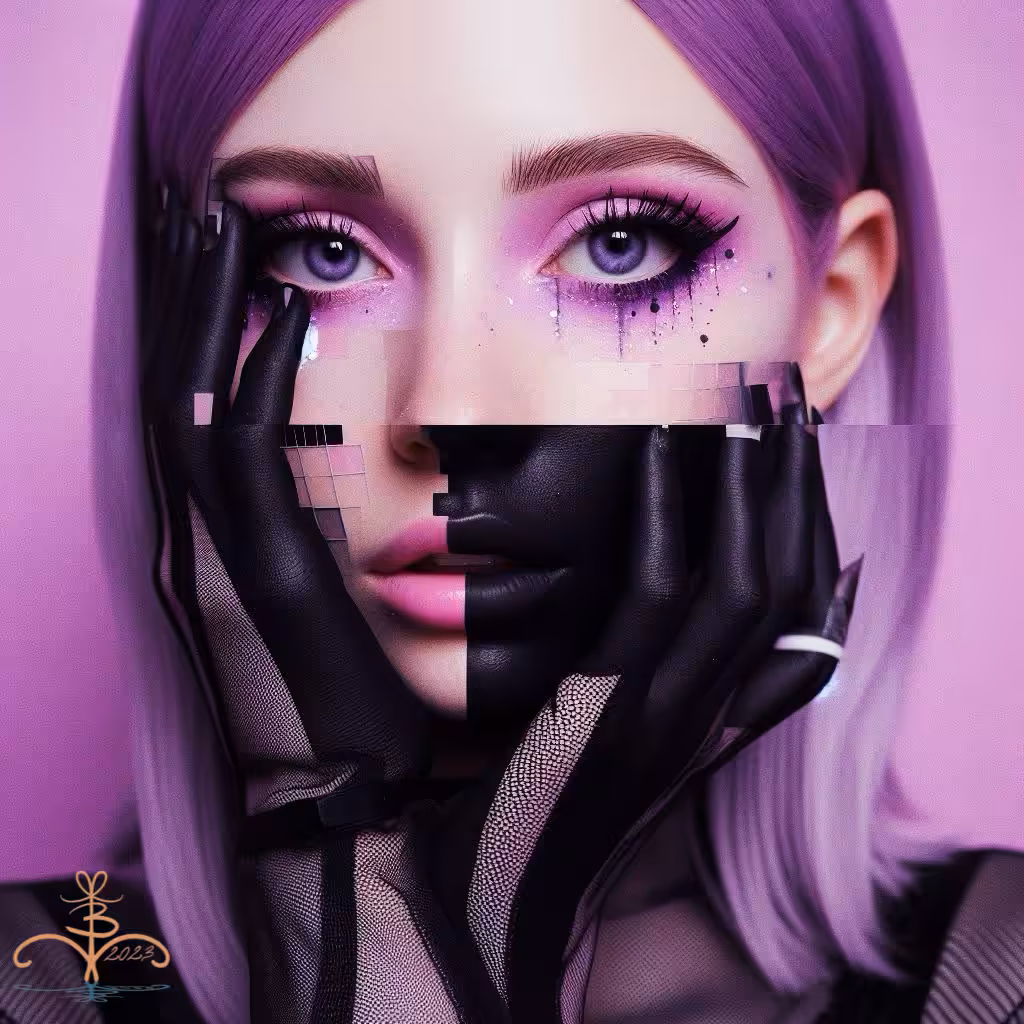 Pixelated Mystique: Fragmented Elegance