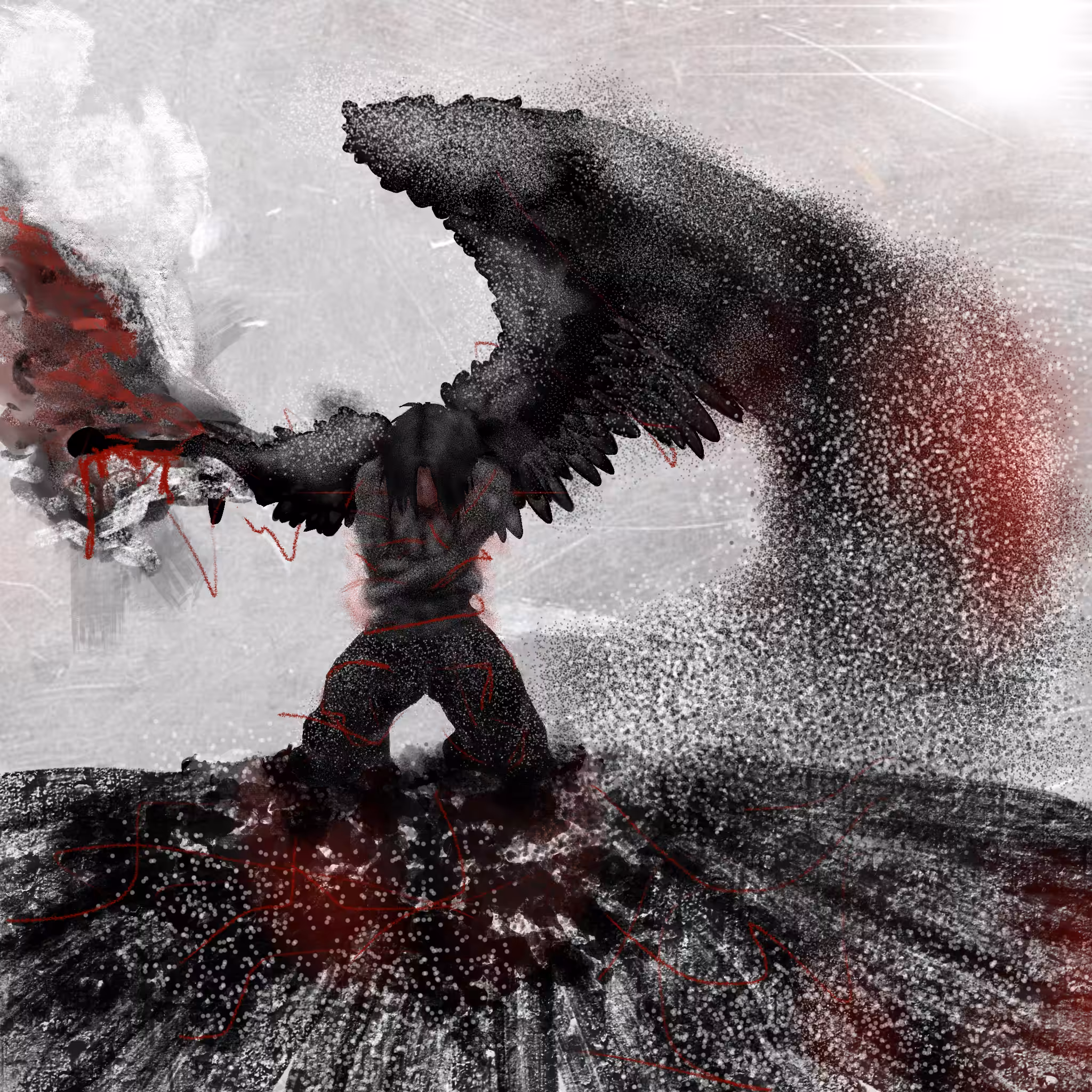 the angel on the verge of death