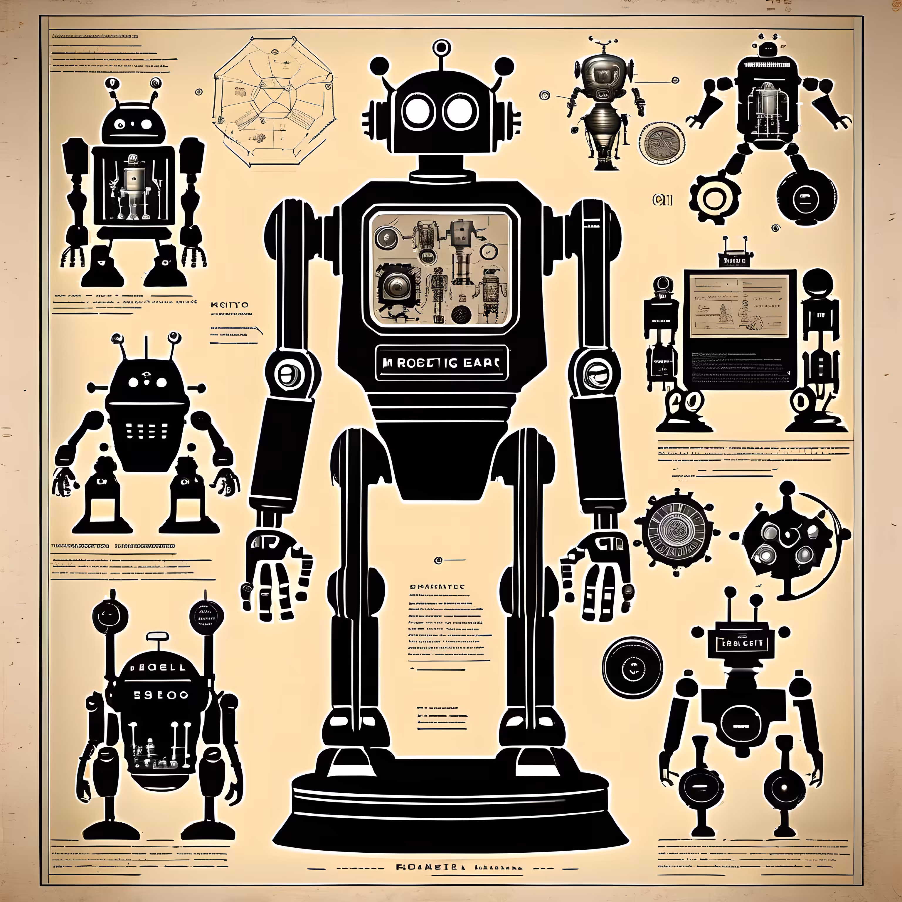 STUDIES ON ROBOTS - 20TH CENTURY