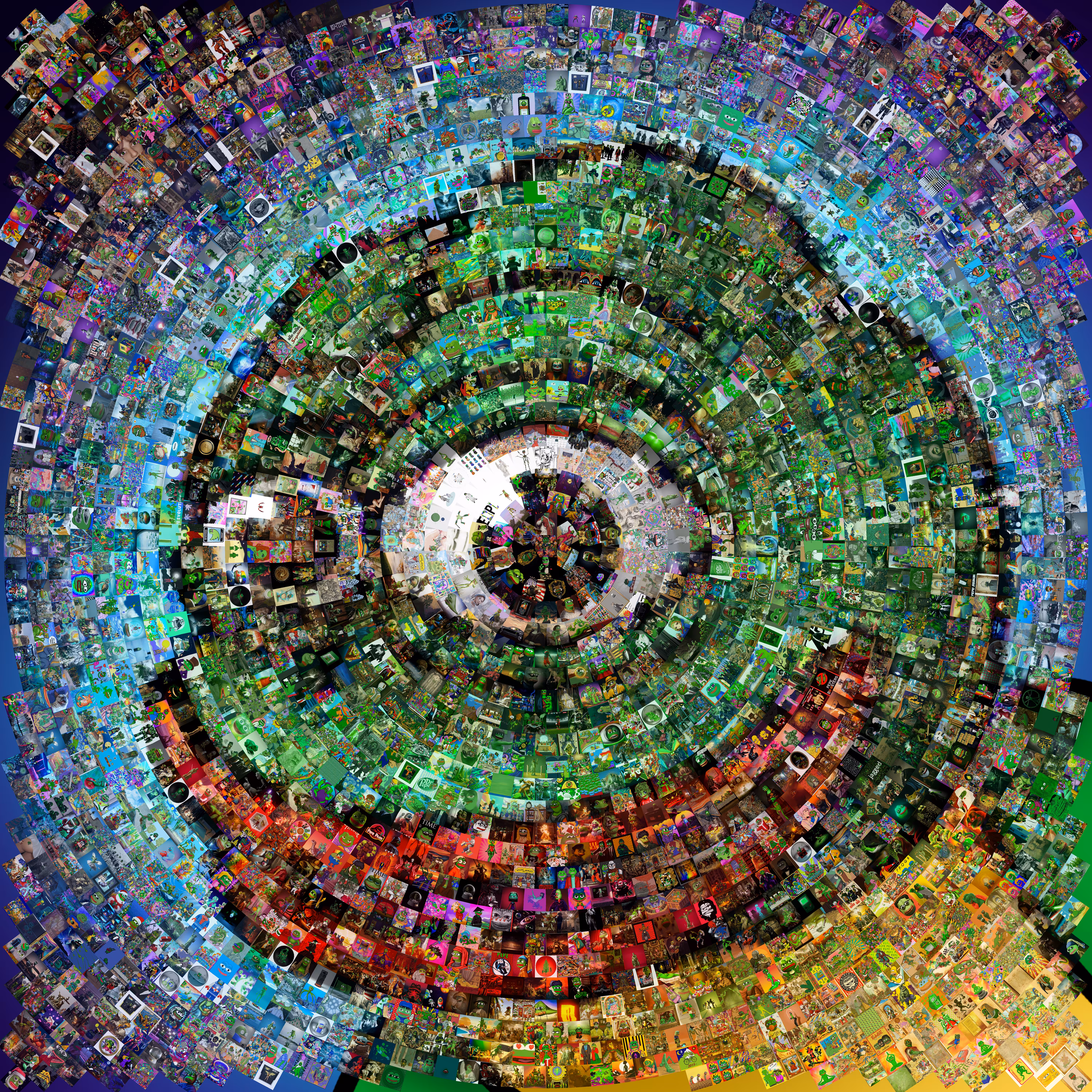 Round mosaic with Pepe