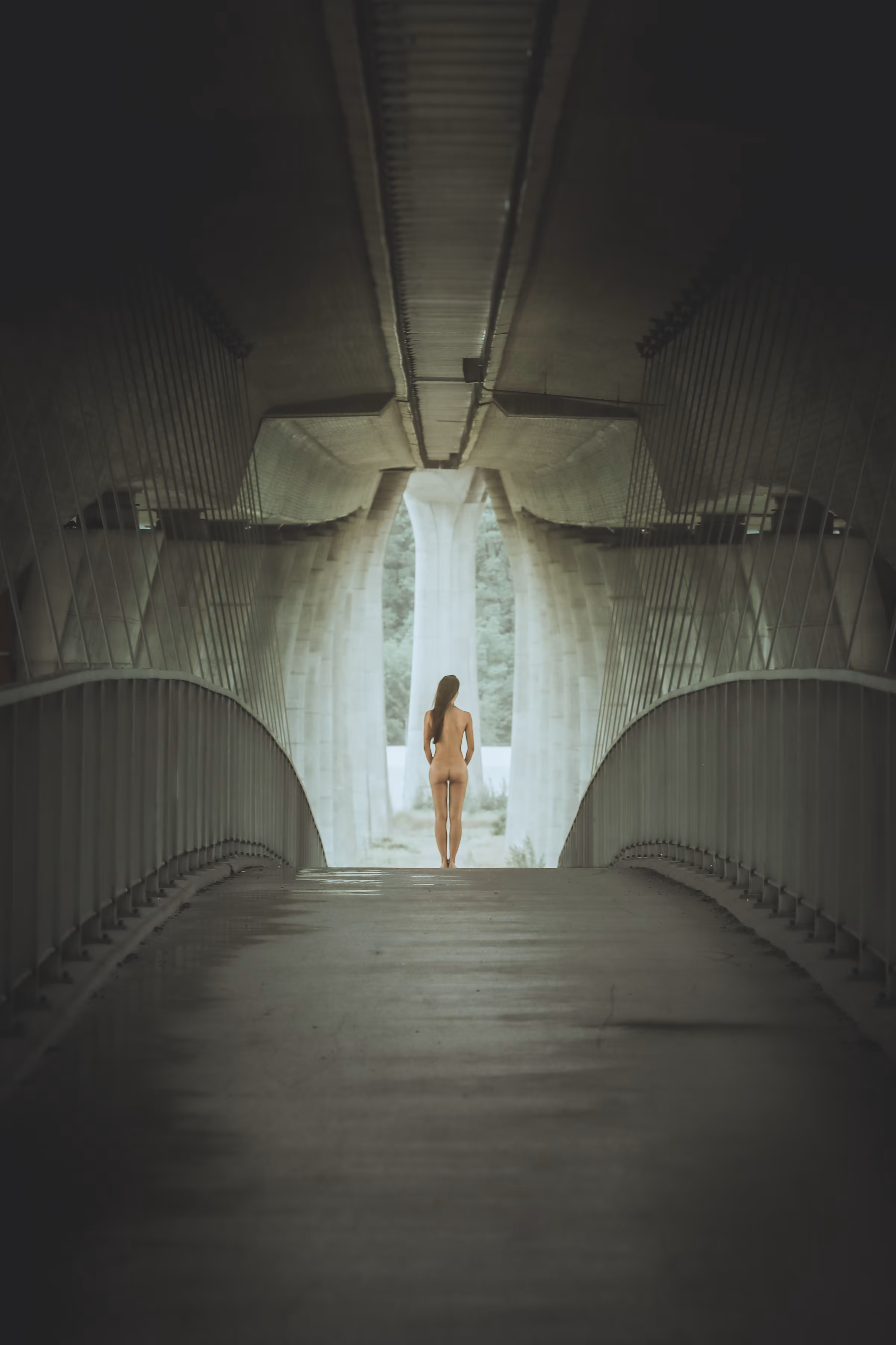 At the end of the bridge