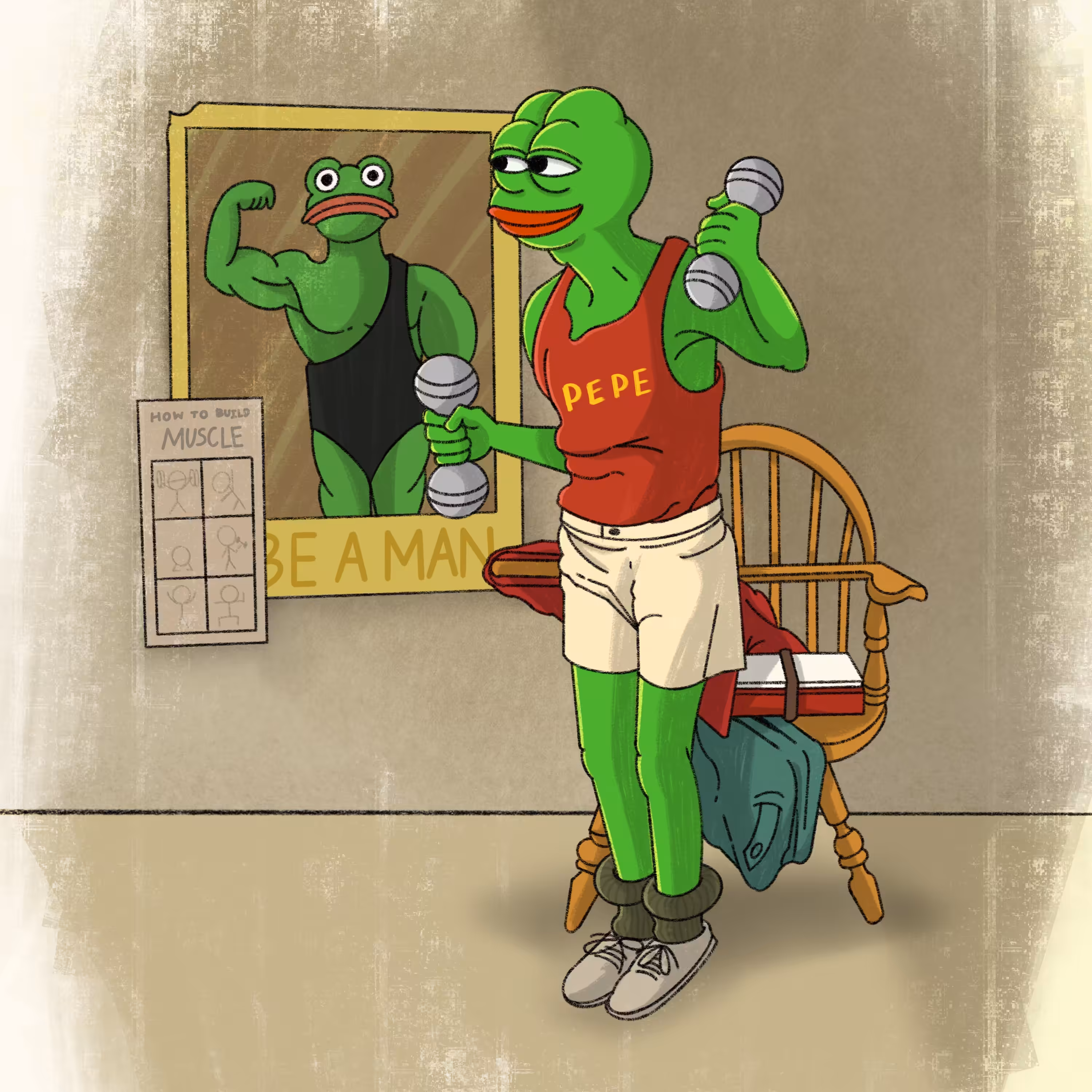PEPE WANT TO BE A MAN