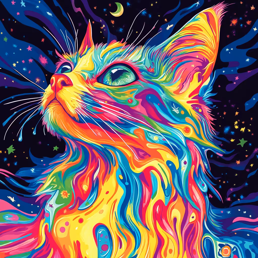 Psychedelic Kitty 1