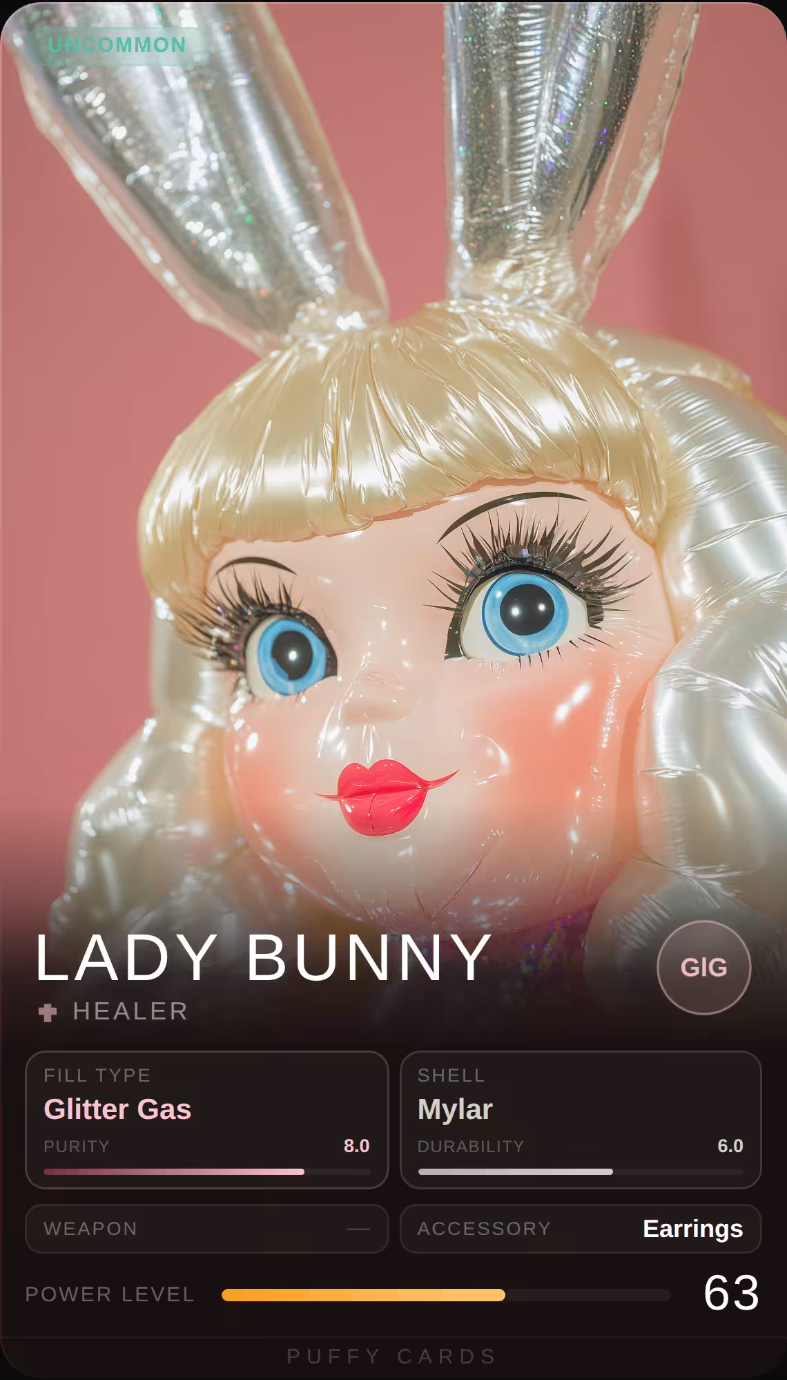 Puffy Cards: Lady Bunny