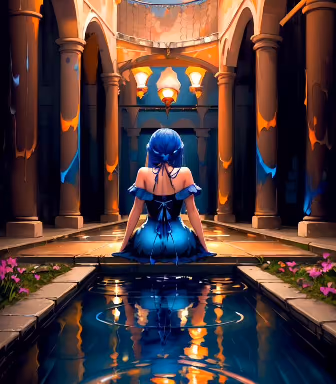 Lady in castle