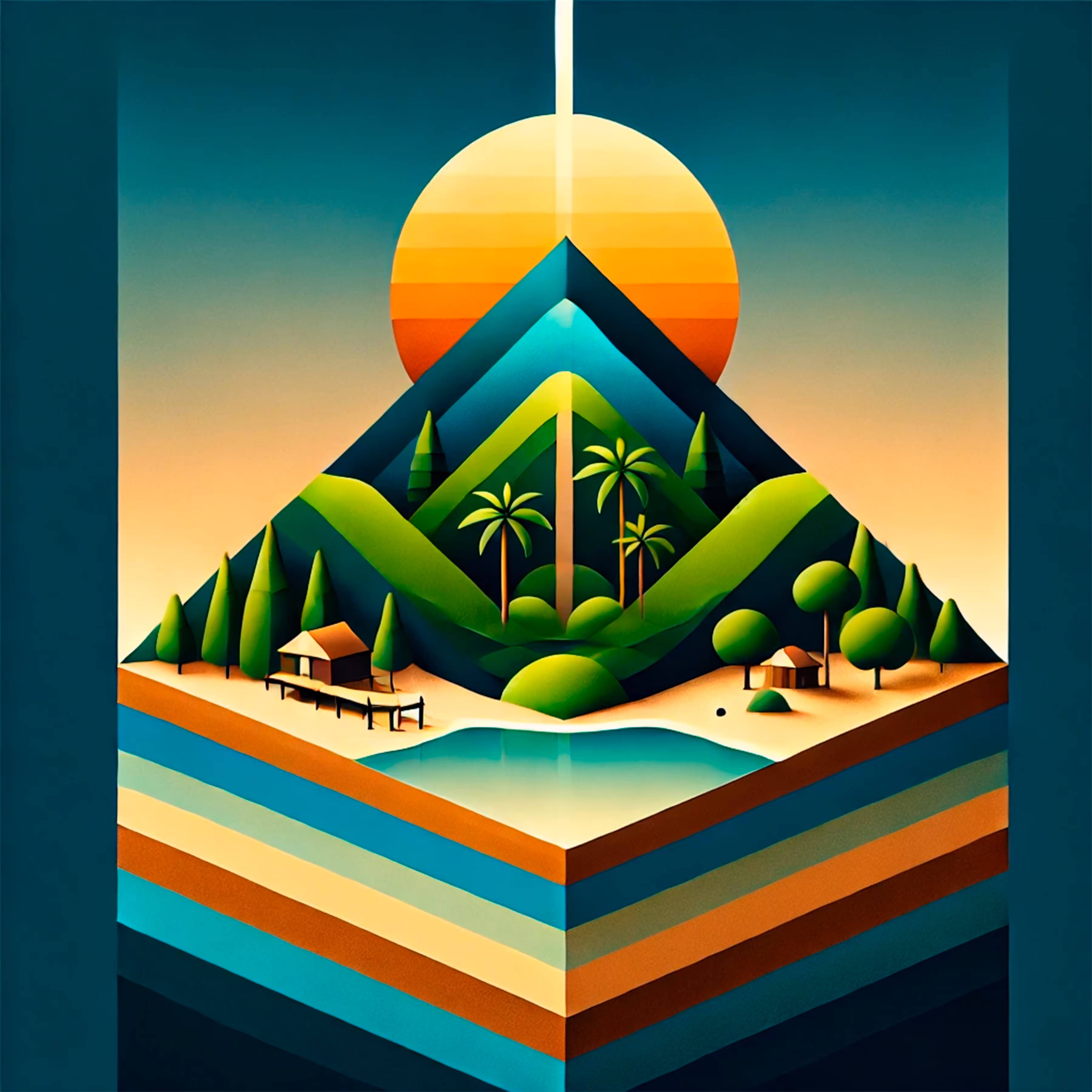 Island Harmony: A Journey Through Layers