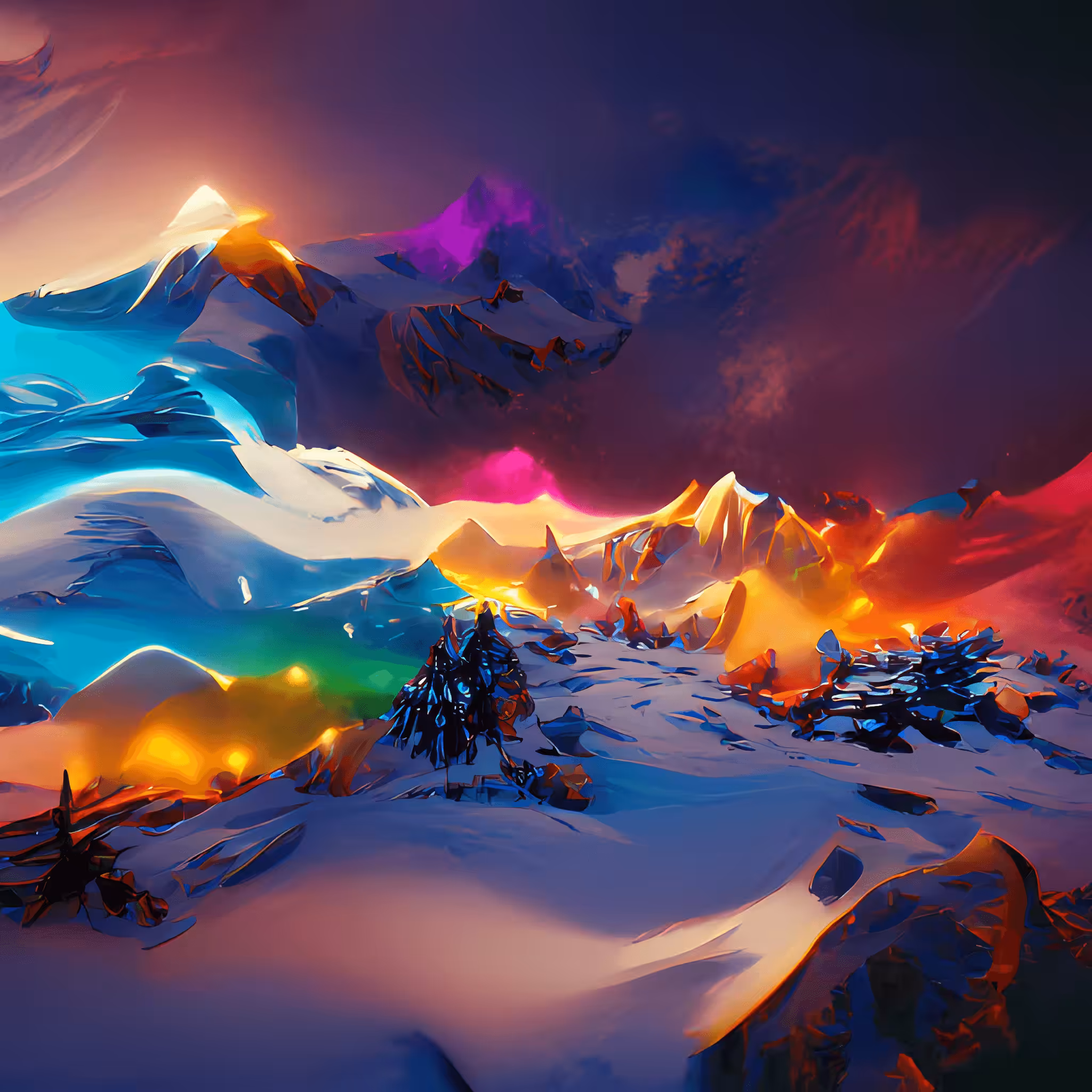 Snowy AI Mountains #7
