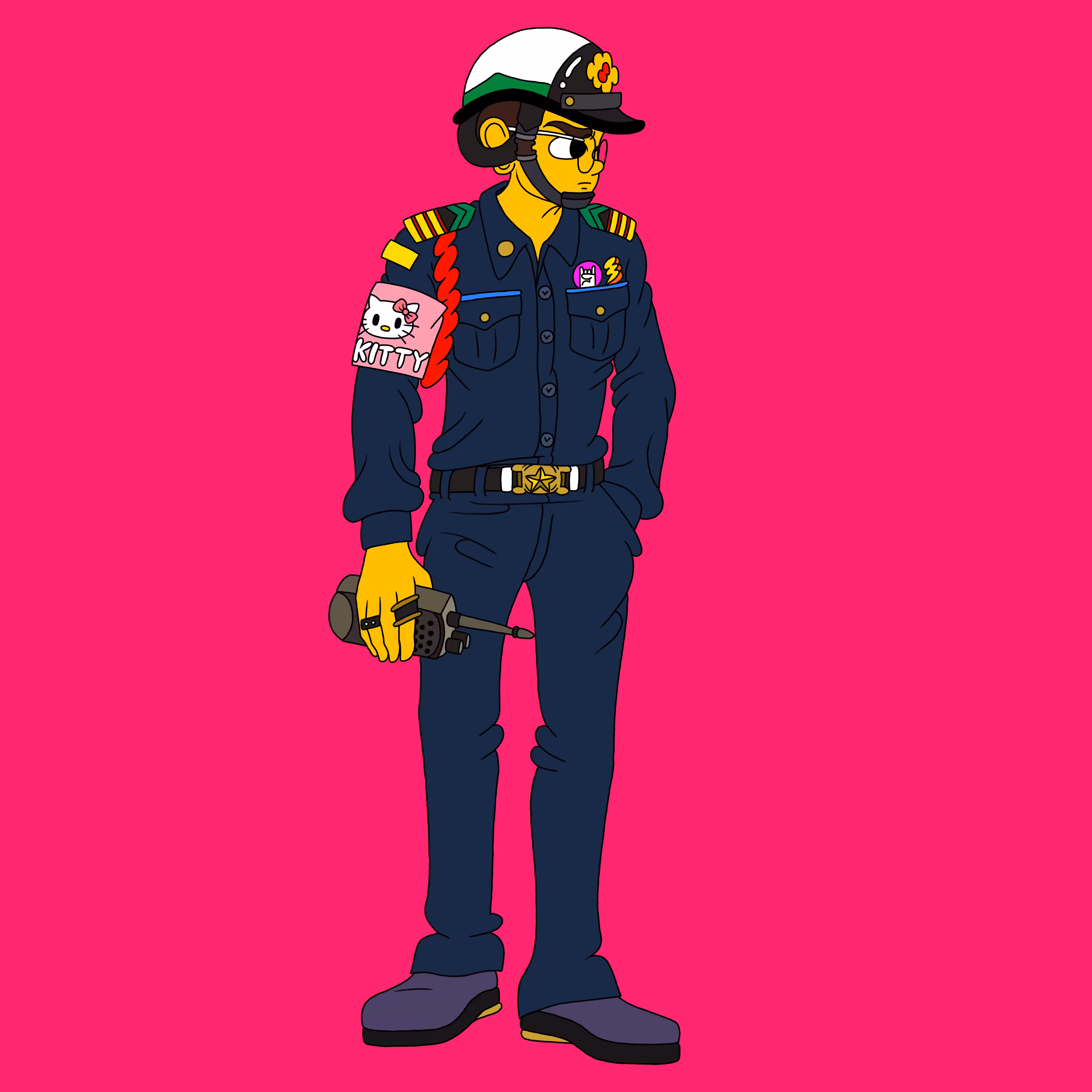 BKK police with kitty