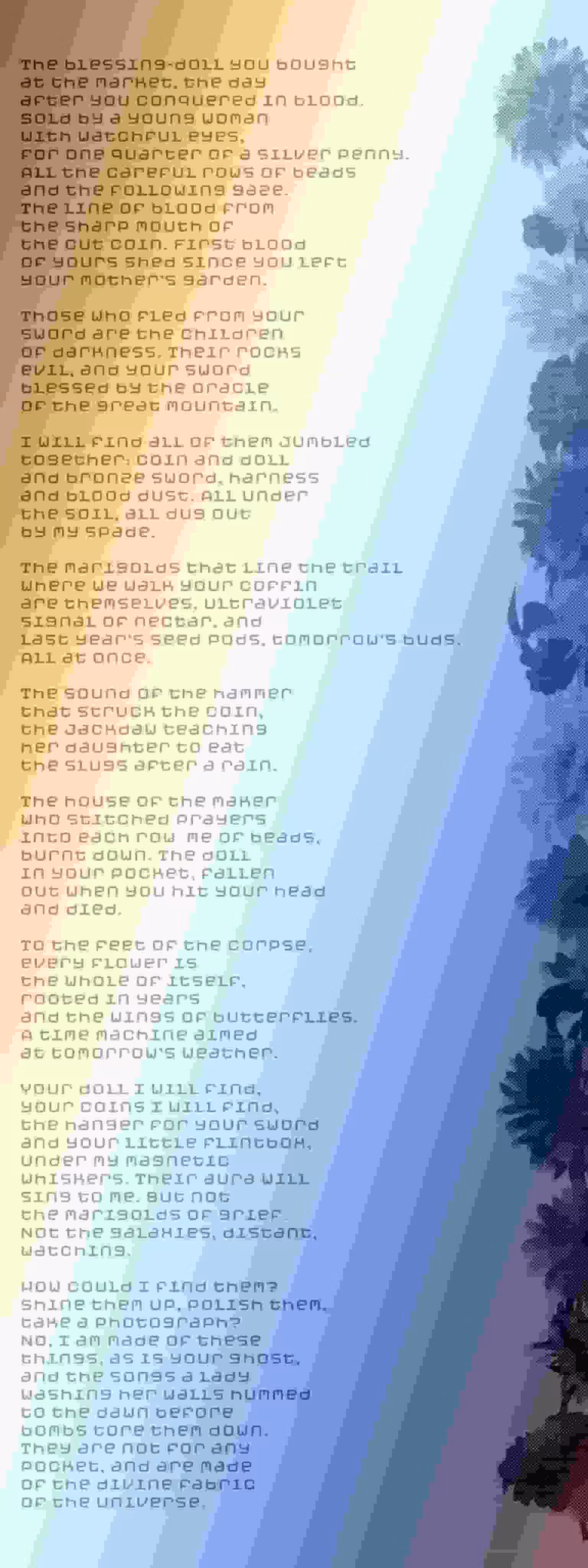 Follow the Marigolds: Inscription #92179103