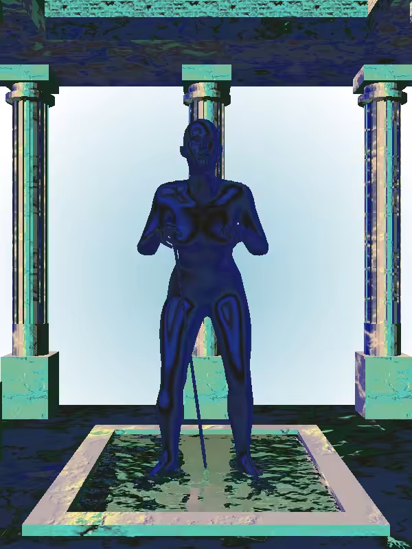 HeavenComputer: The Old Sunlit Cobalt Woman #5893