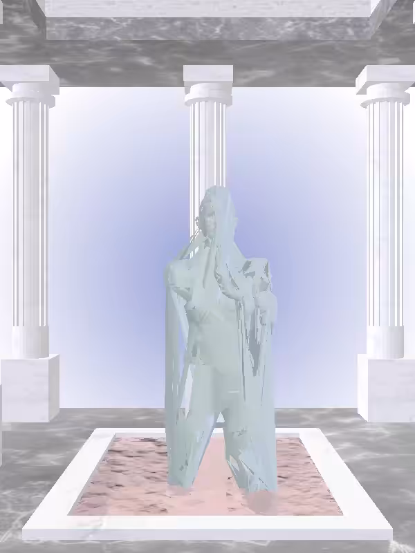 HeavenComputer: The Praying Matte Pale Green Woman #2470