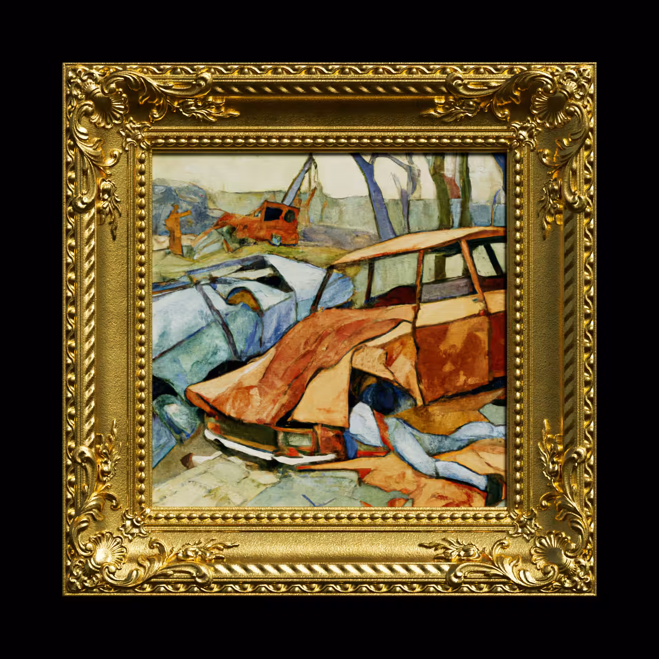 AI Car Crash (Gauguin)