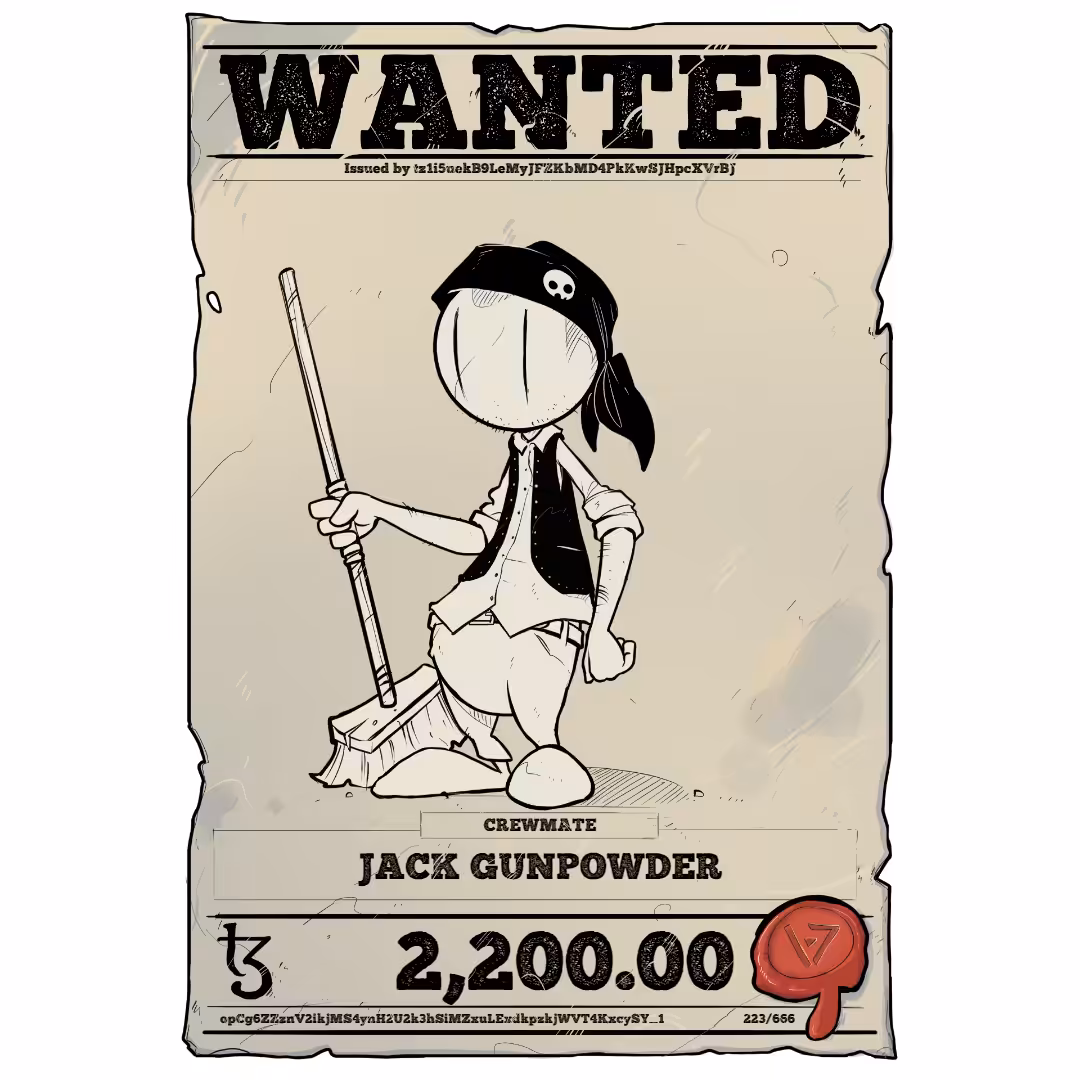 JACK GUNPOWDER | TEZOS PIRATE 223/666