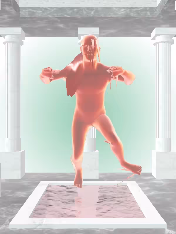 The Treading Water Fiery Red Man #4613