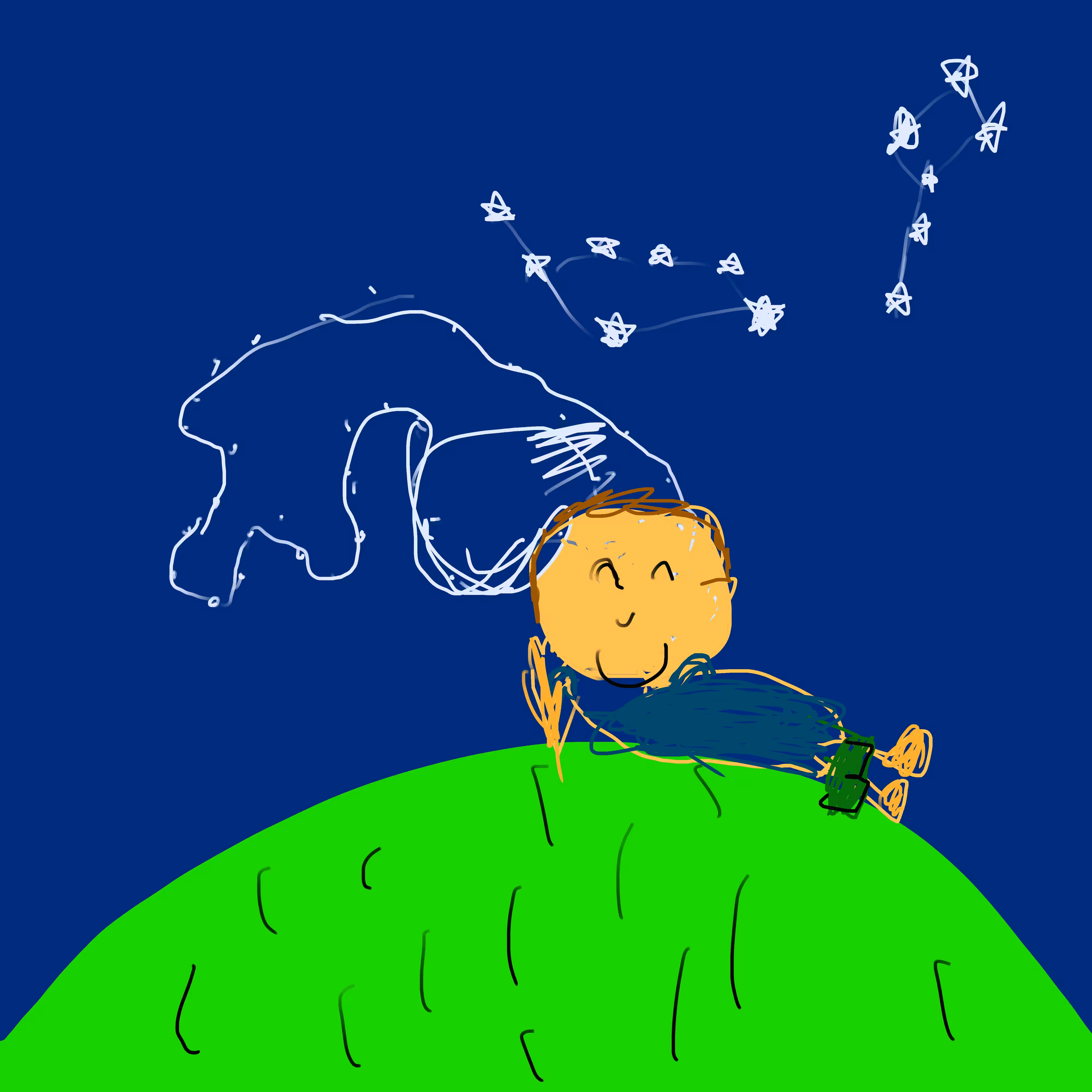 Dreaming under the starry sky