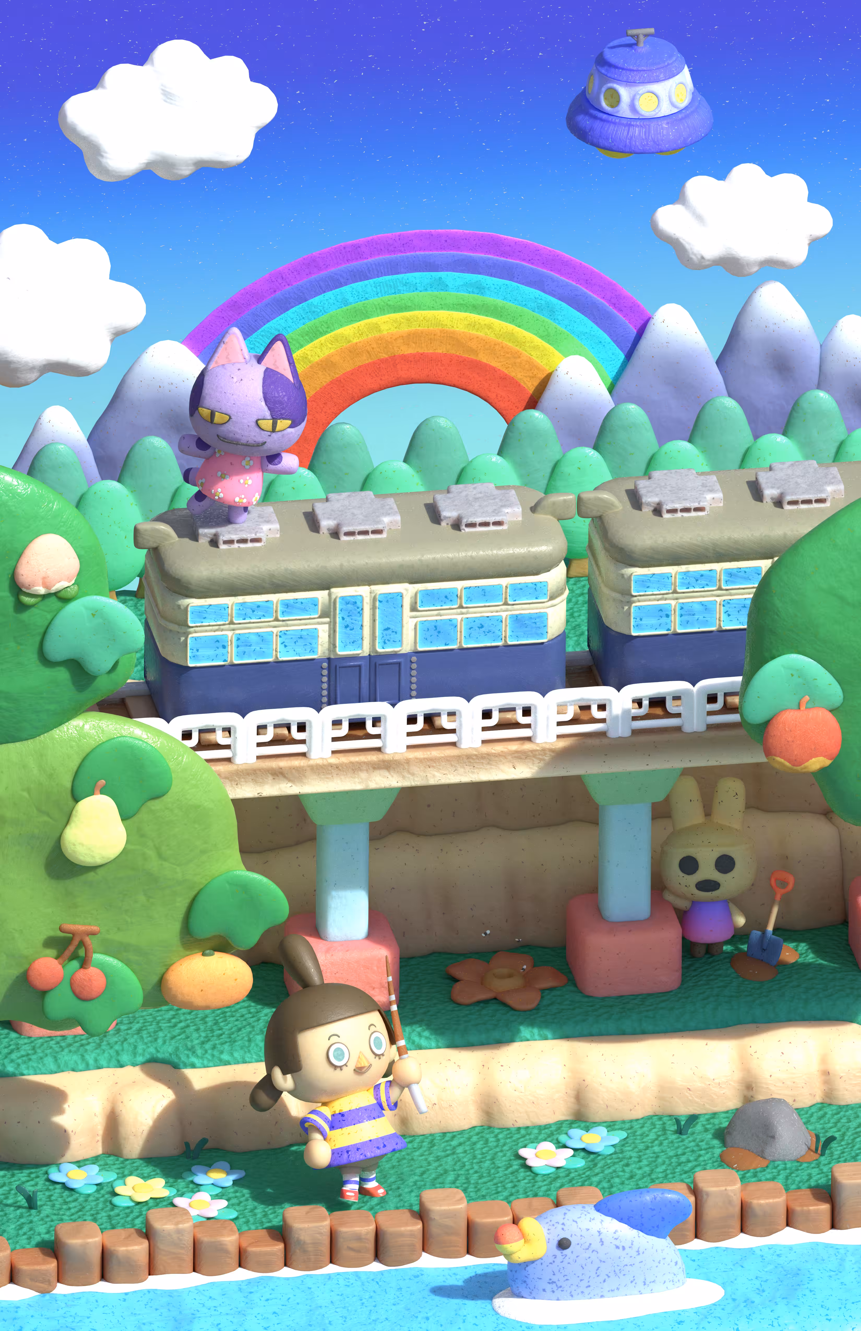 funny animal town
