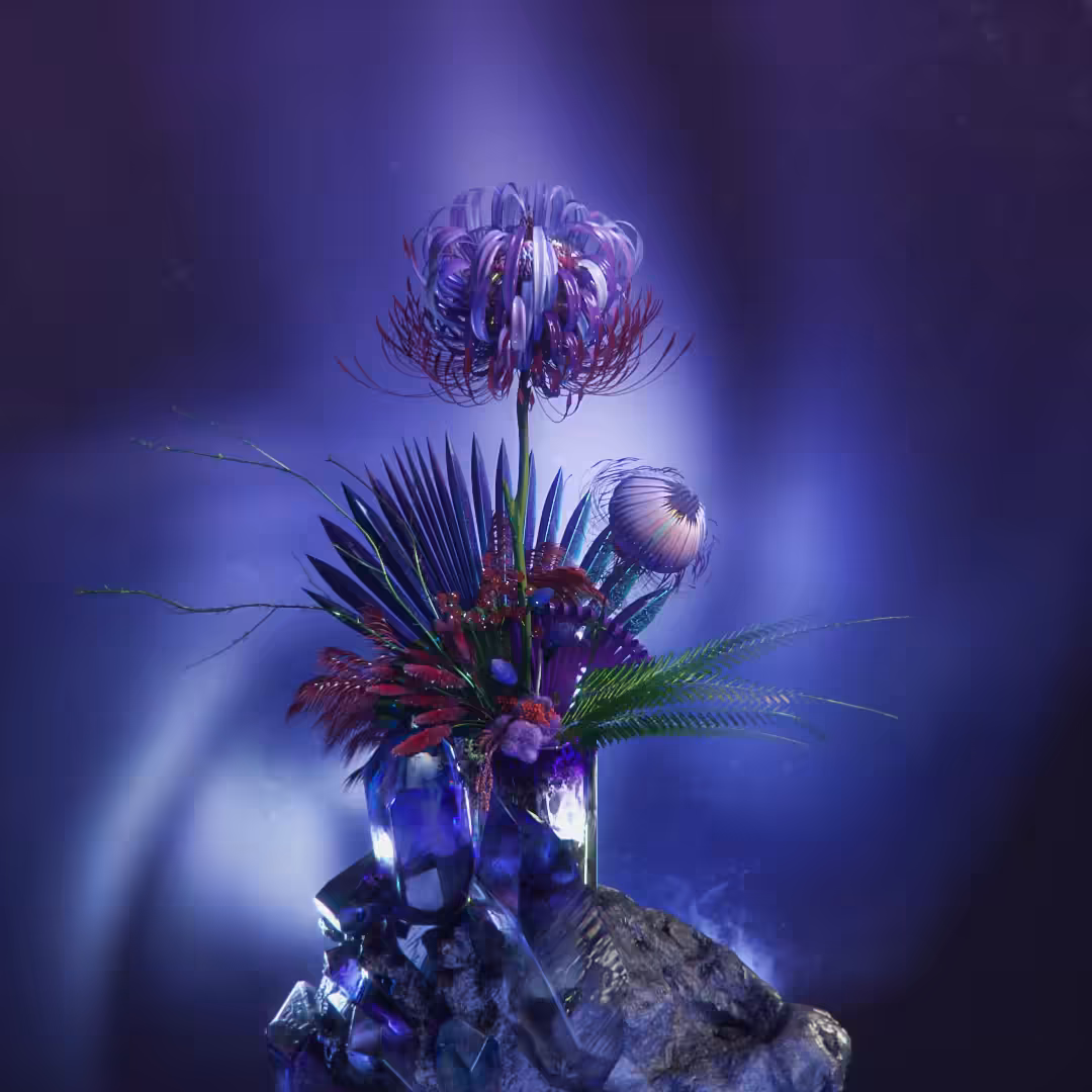 Digital Ikebana - Full Bloom A3