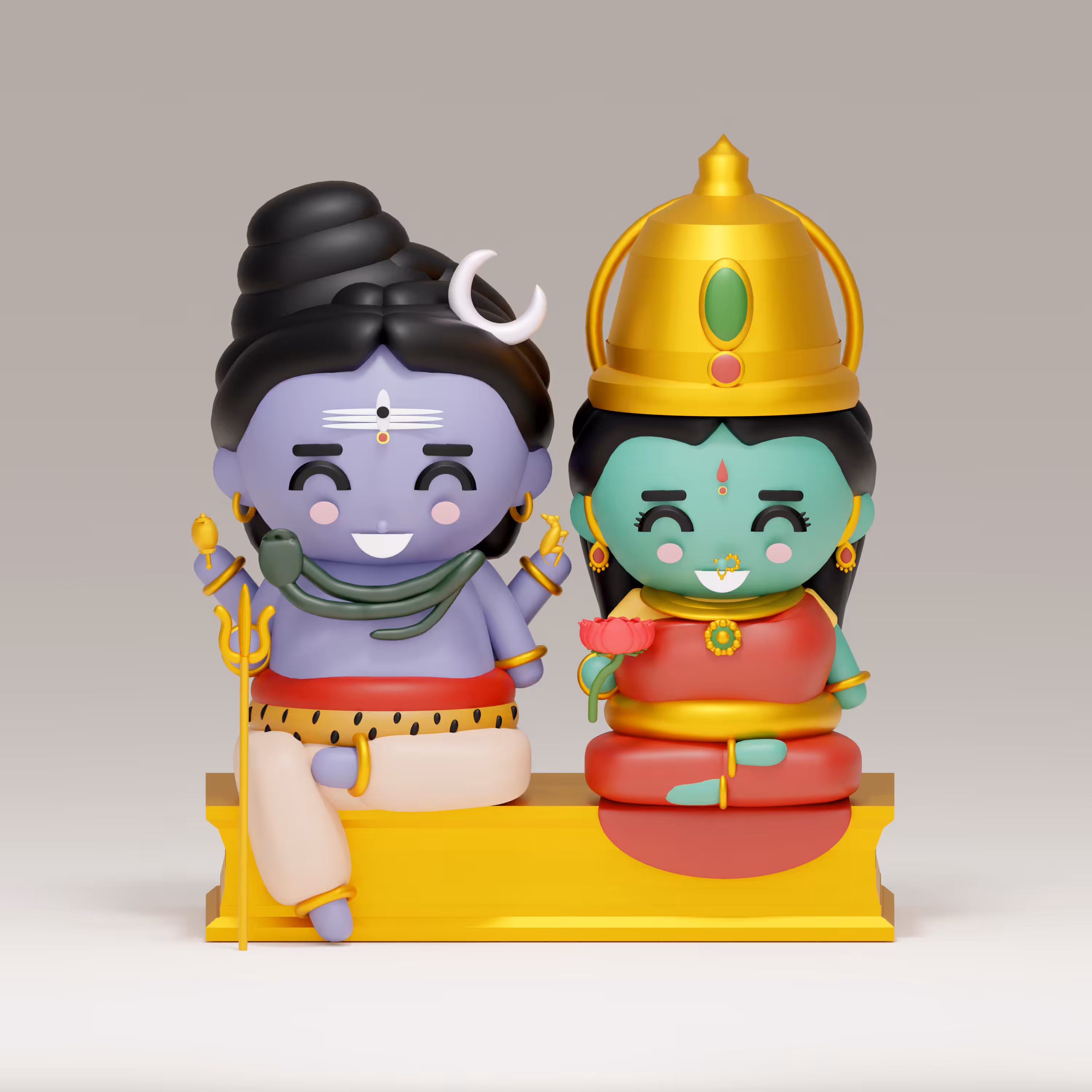 Lord Shiva and Goddess Parvati #14