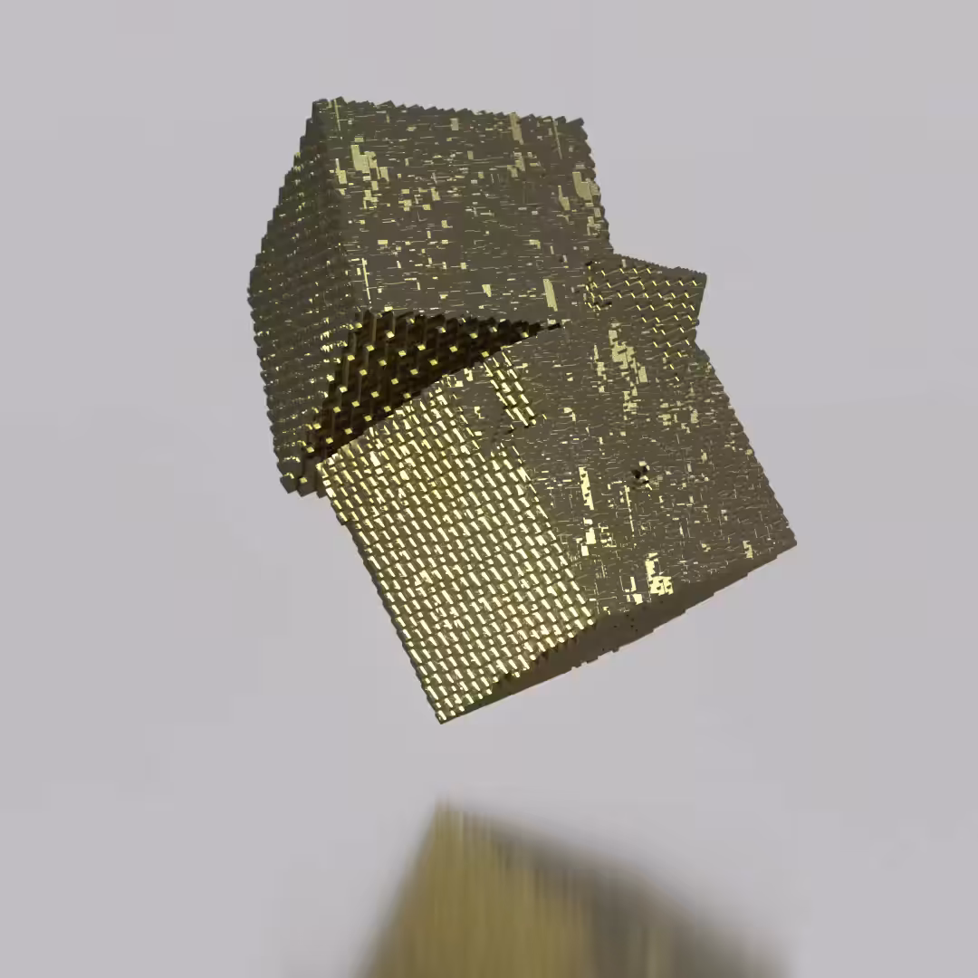 Voxel Pyrite Cluster