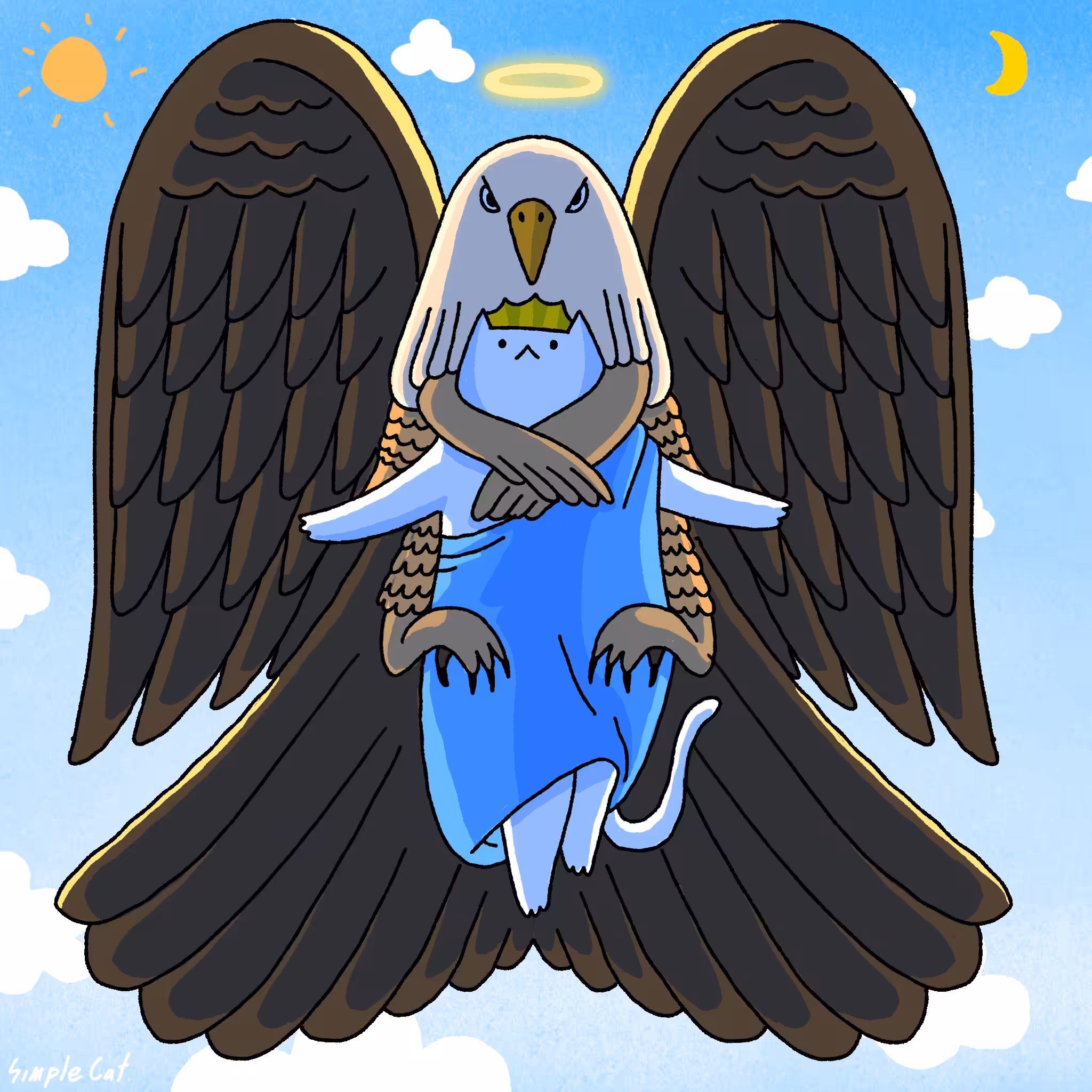 No.12 Angel cat and Eagle