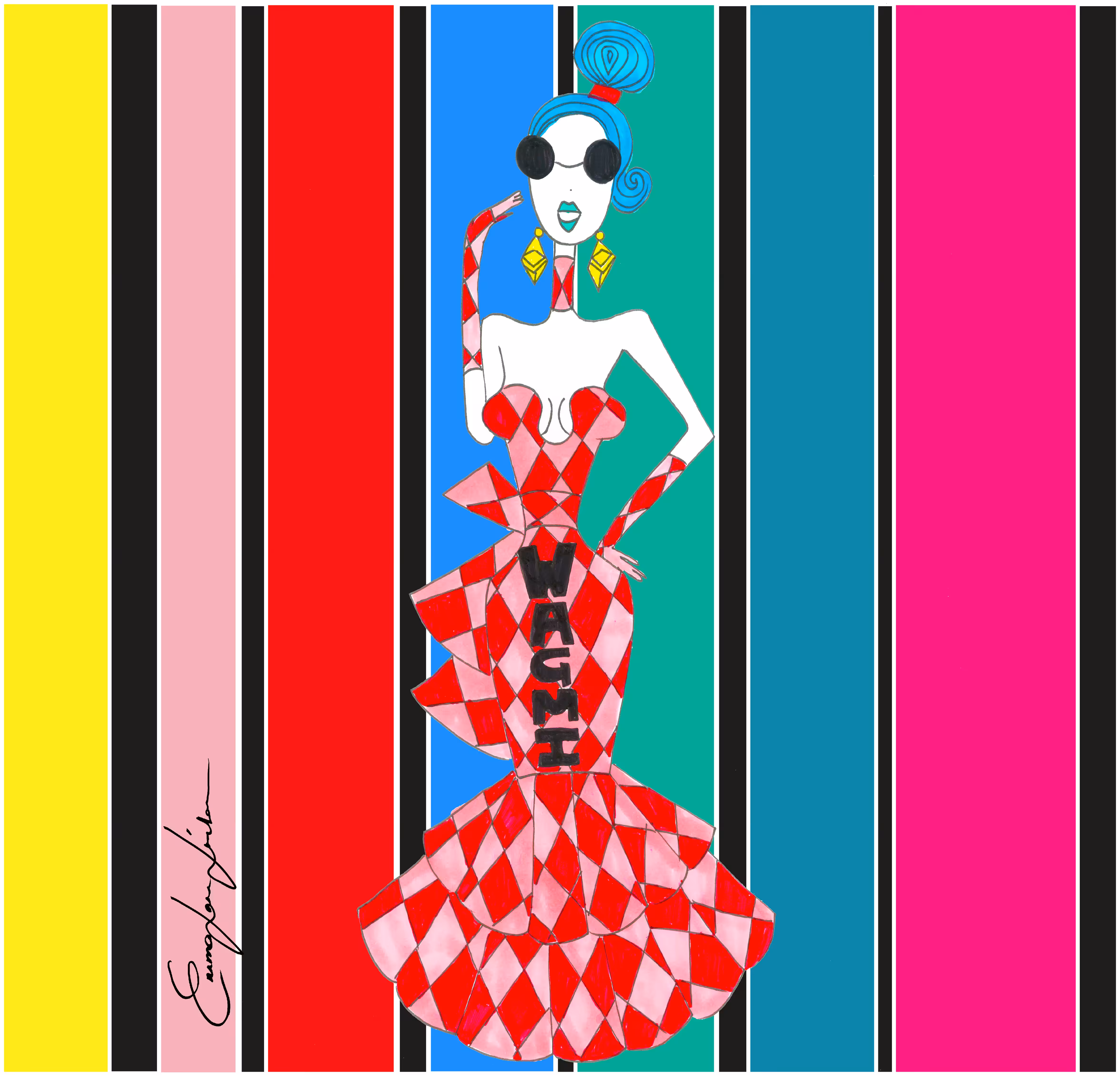 IRL GAL 02 - WAGMI - DRESS - STRIPES