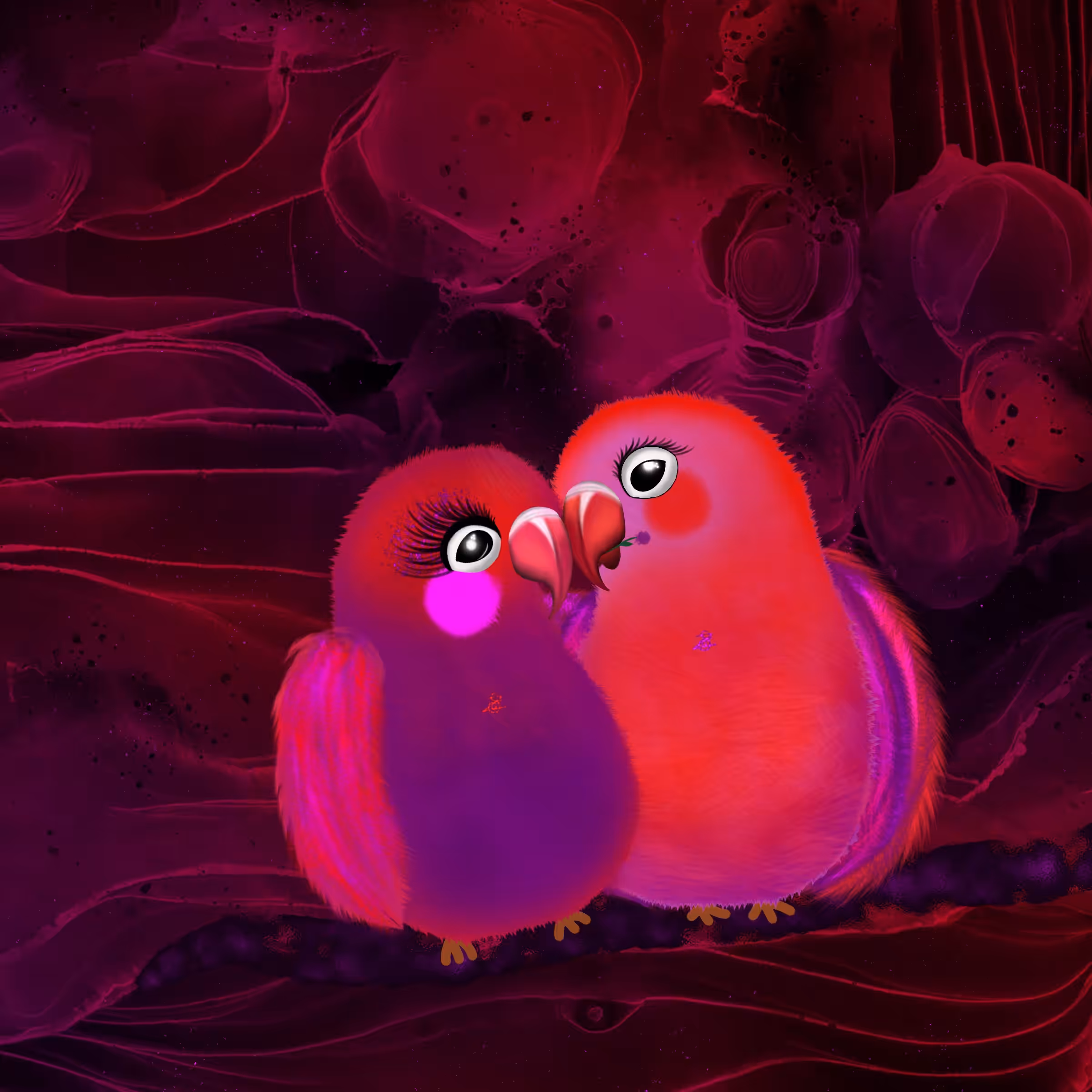 Love Parrots In Love
