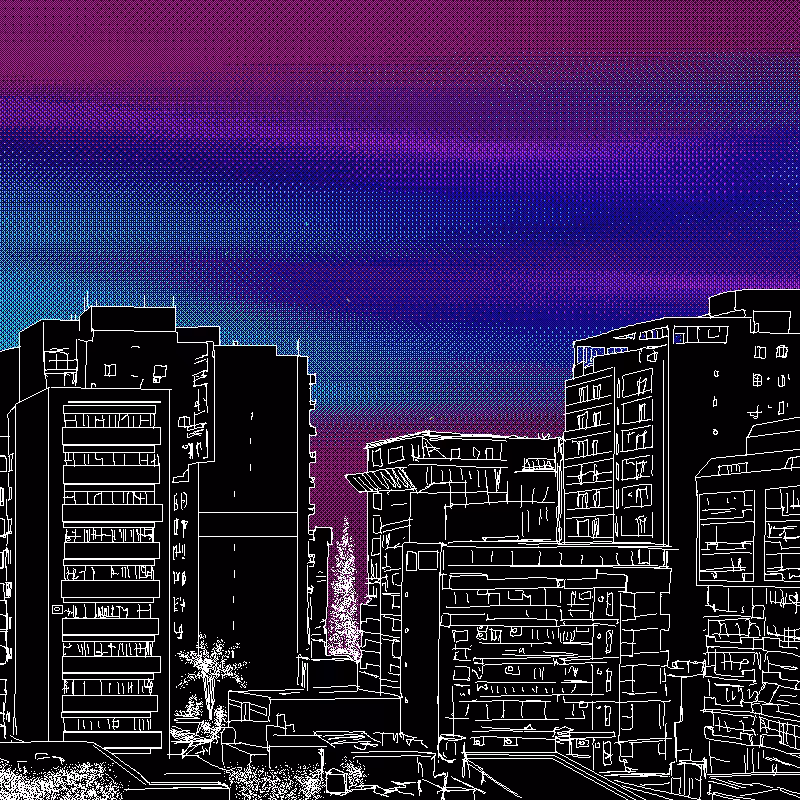 Observing the city through #8