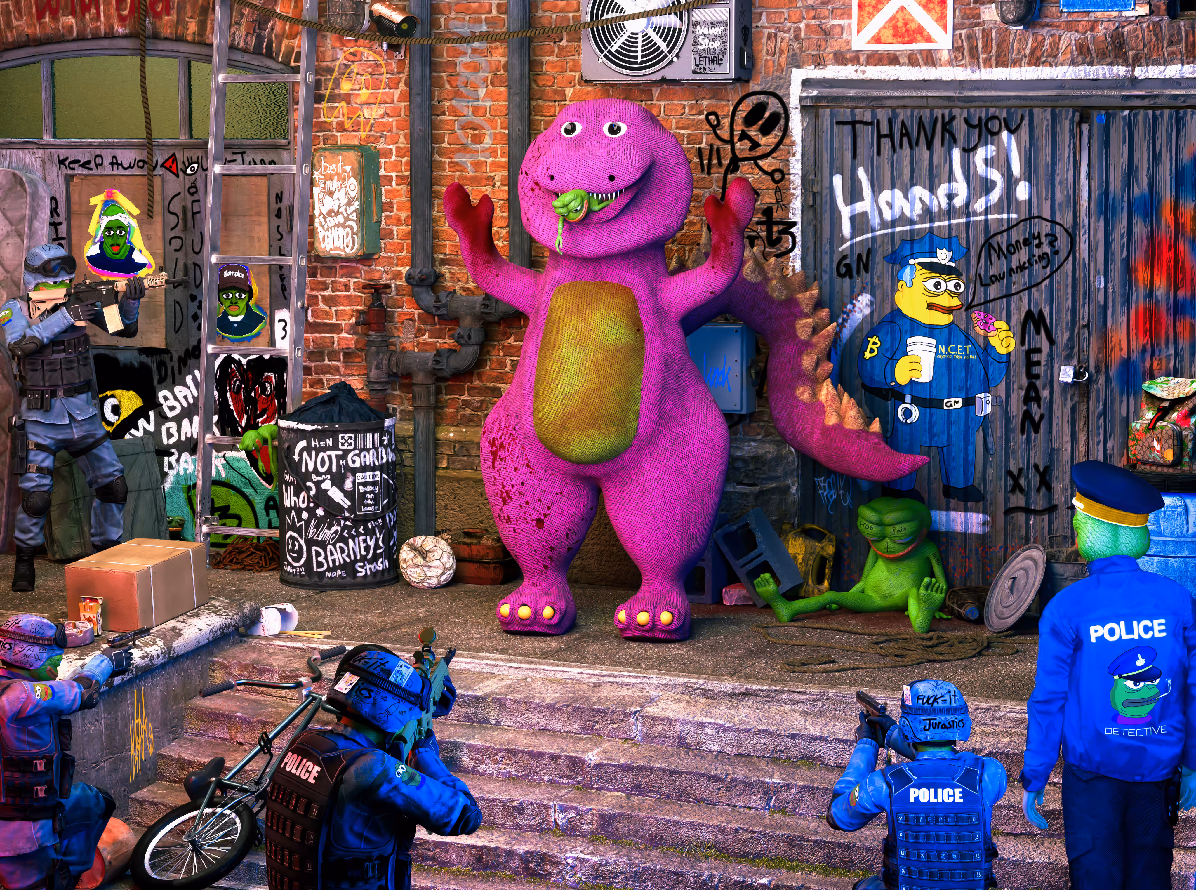 Stick 'em up Barnnosaurus