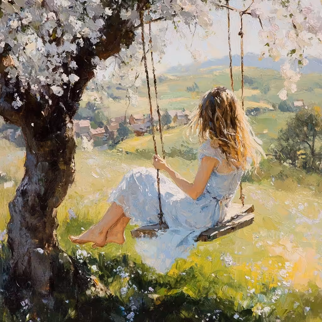 A Pause Beneath the Bloom