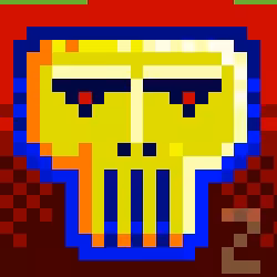 ✜ Death Mask Pixel Skull ✜