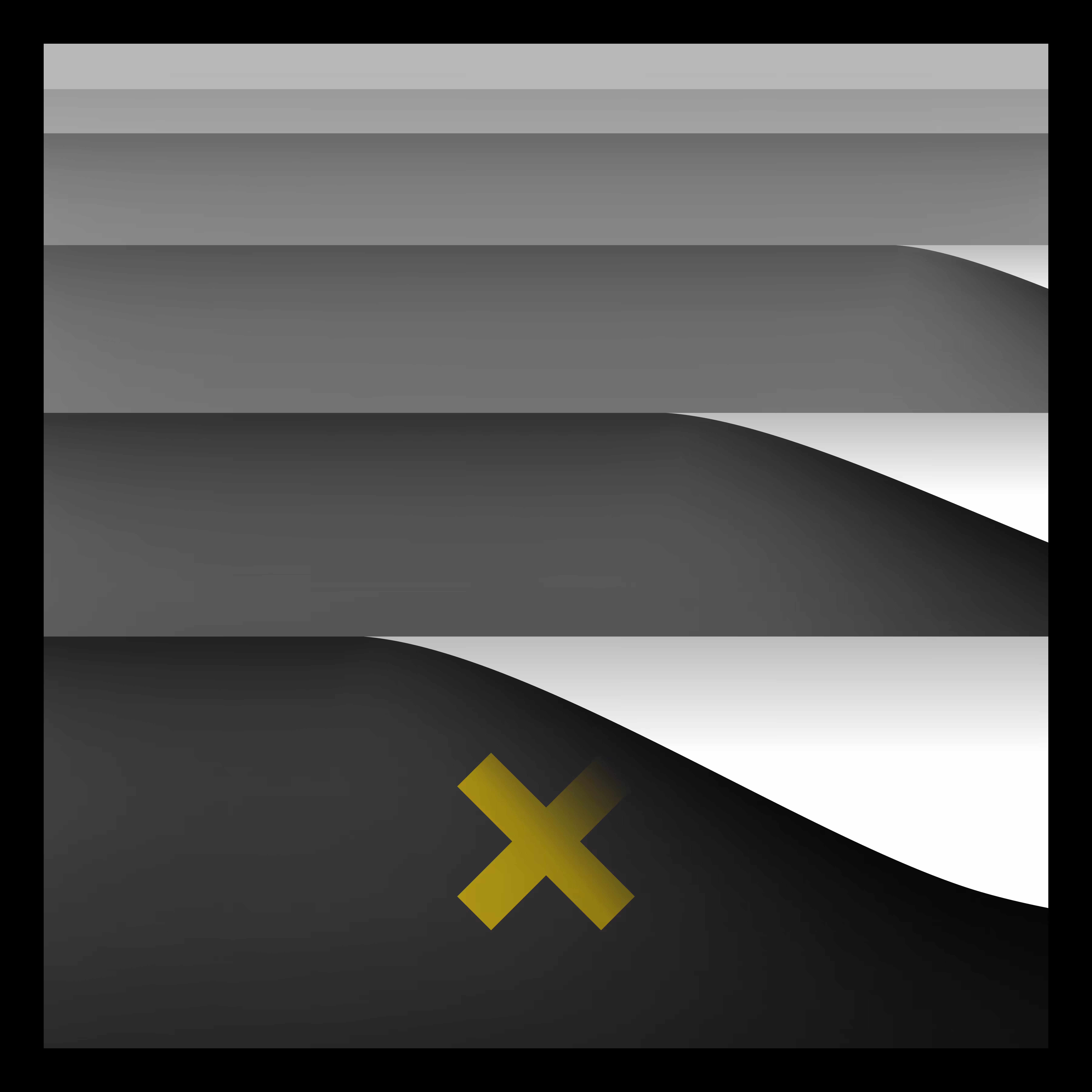 San Clemente, California - Framed Gold X #12