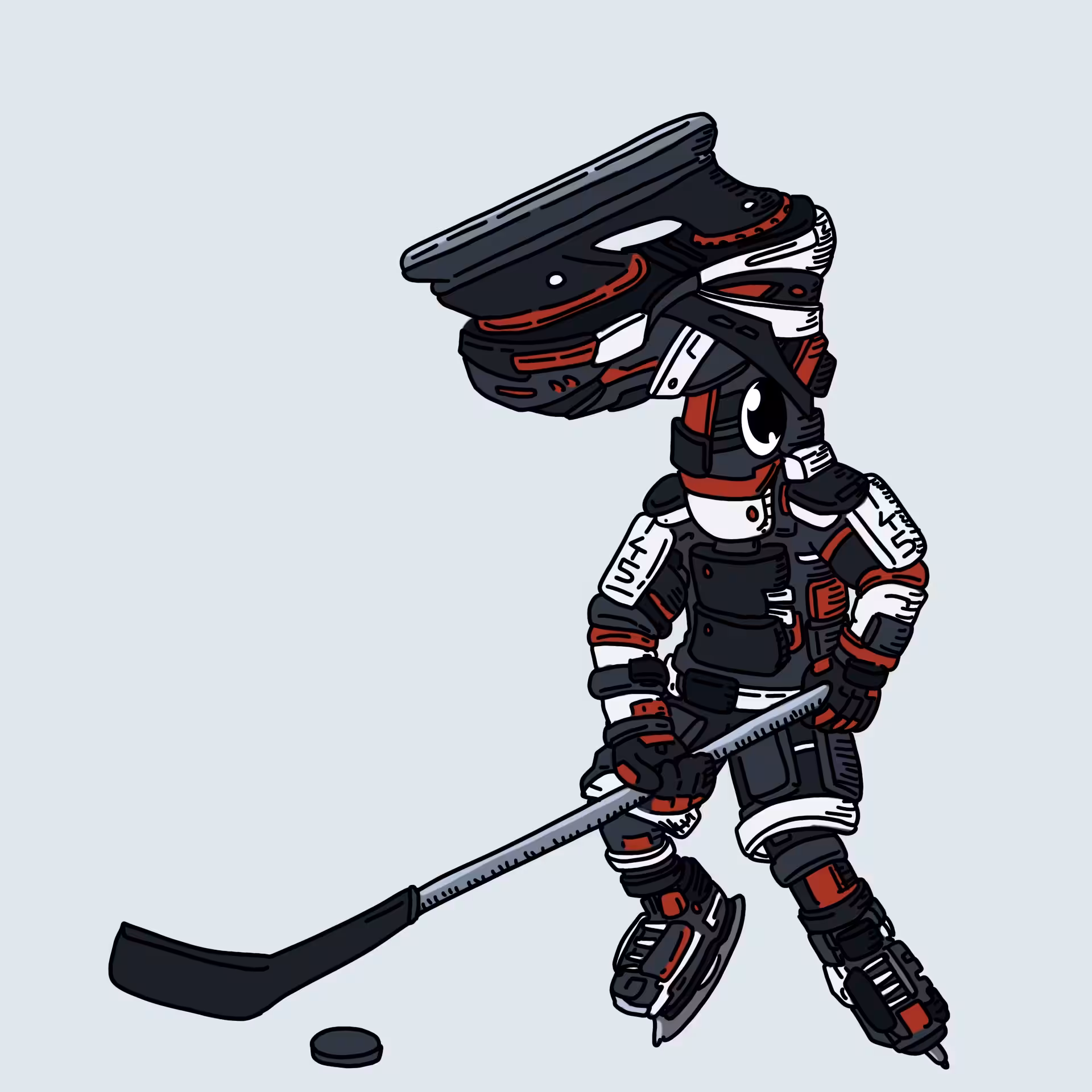One eyed guys: Hockey player OEG