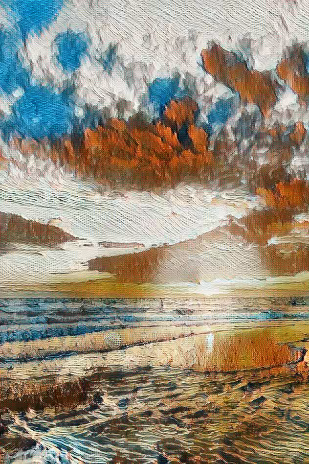 Perfect Abstract Art Polygon: Beach Time Always 