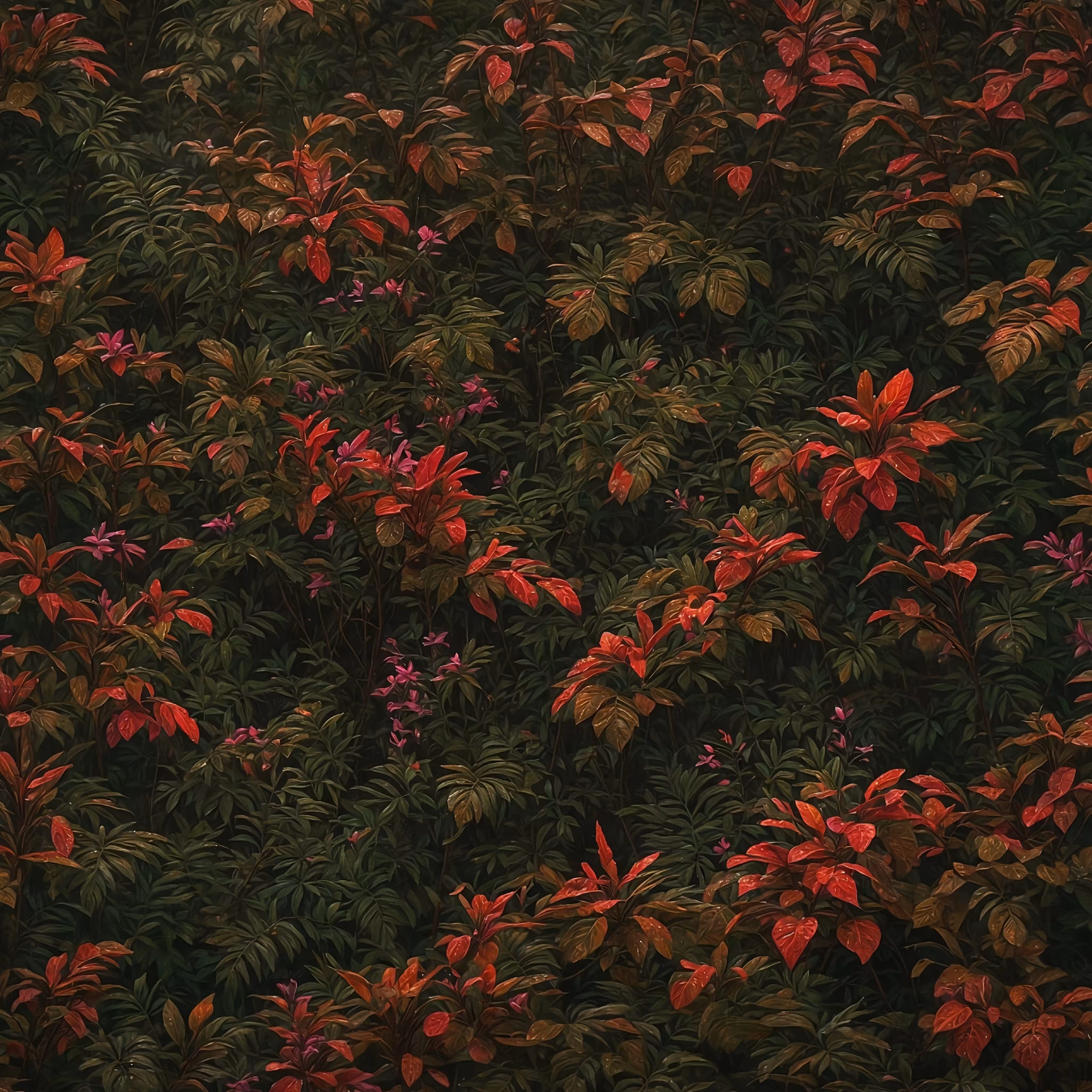 Wet leaves