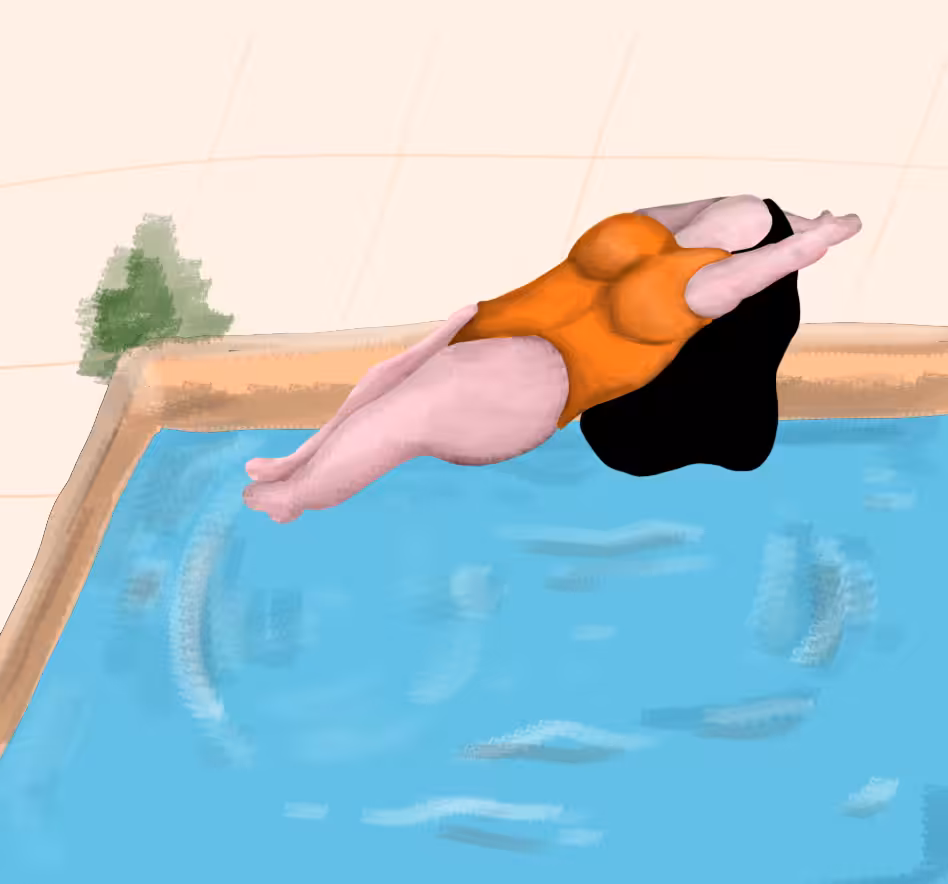 lovely dream in the pool