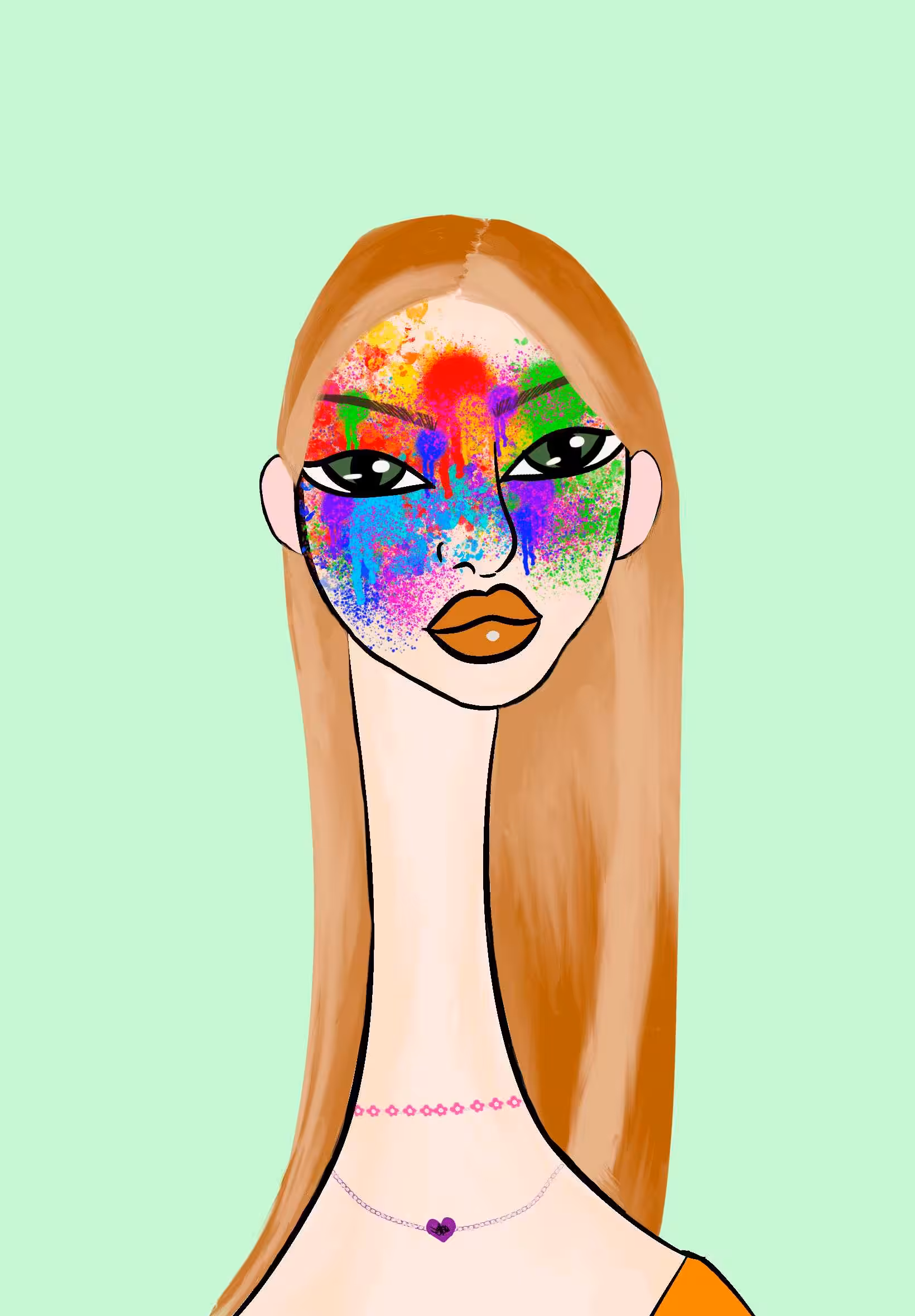 Long Neckie Lady #2758