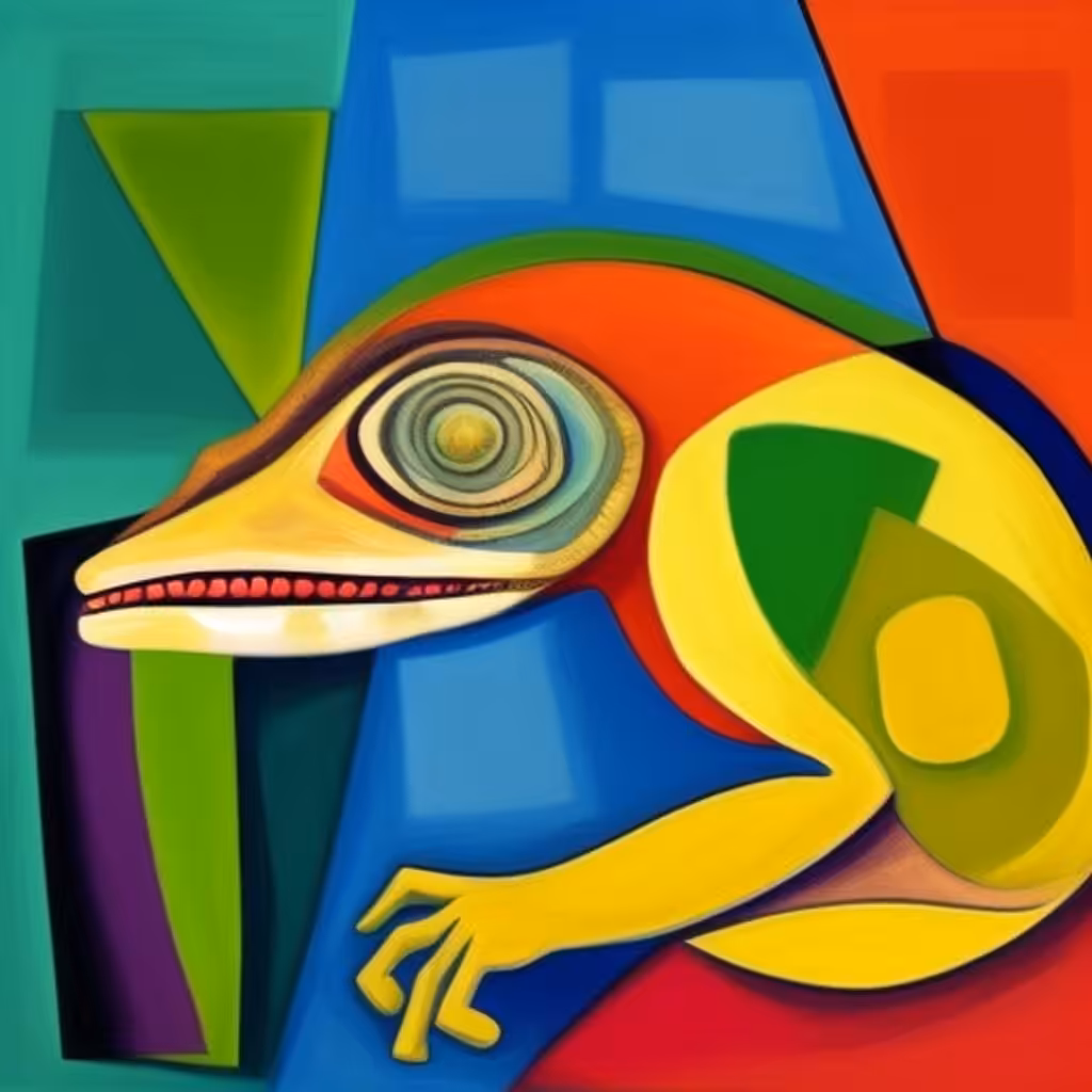 Cubist #123 (Chameleon)